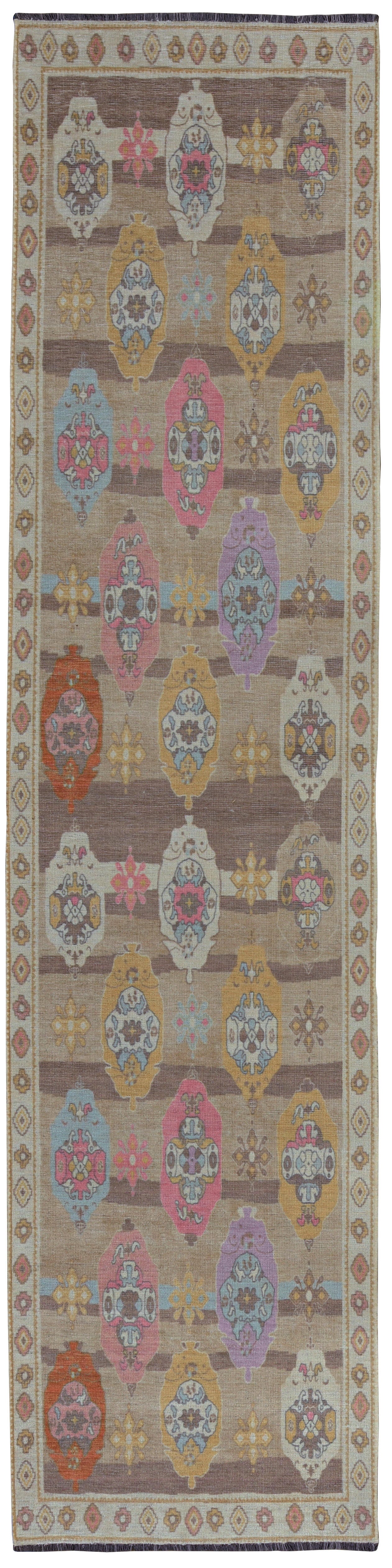 Linon Lana Adana 2' X 10' Runner Rug, Brown, large