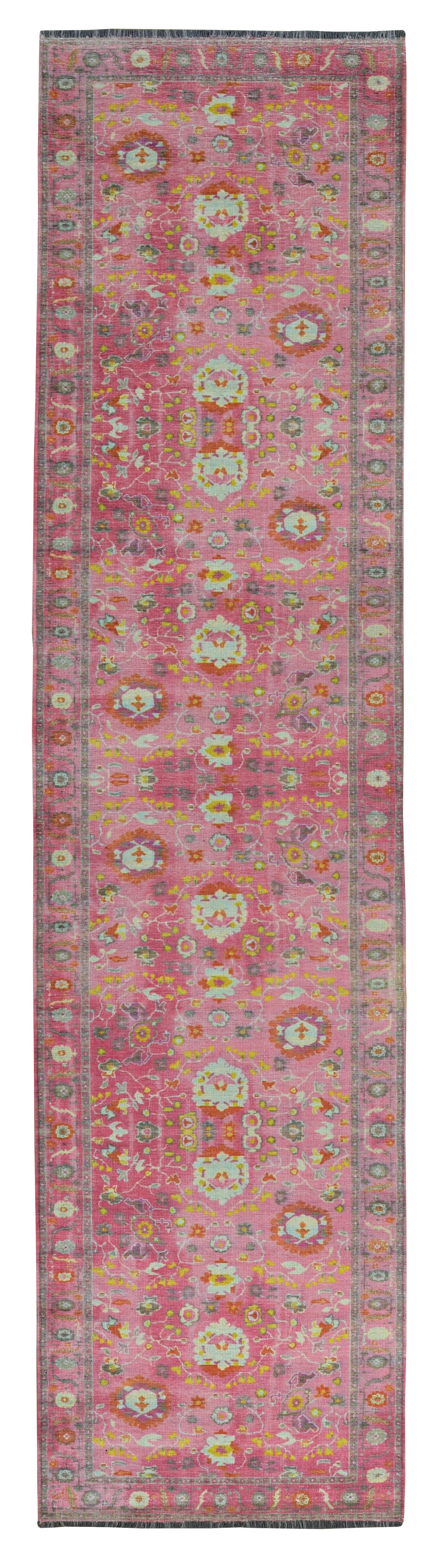 Linon Lana Aydin 2' X 10' Runner Rug, Pink, large