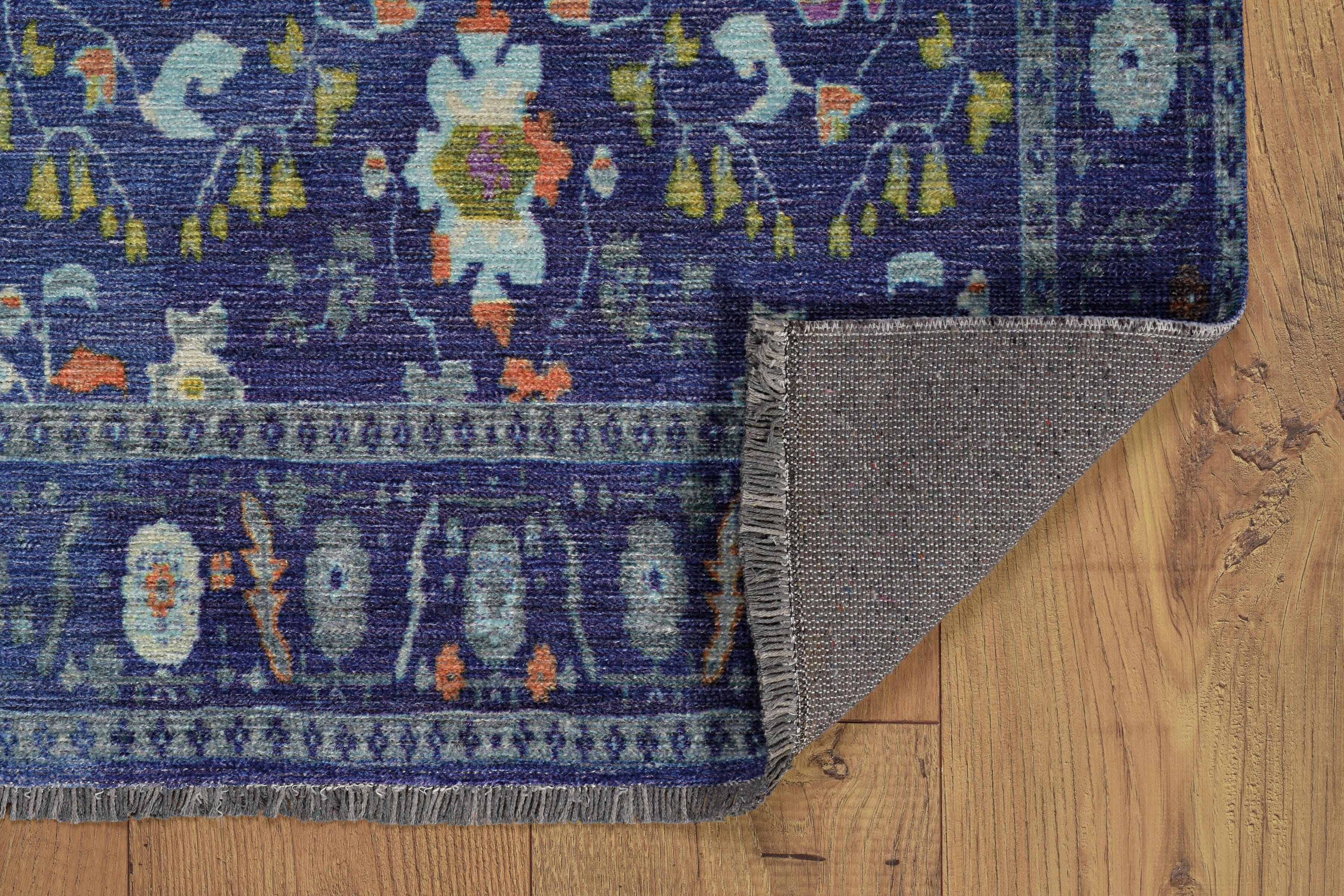 Linon Lana Edina 2' X 10' Runner Rug, Navy, large