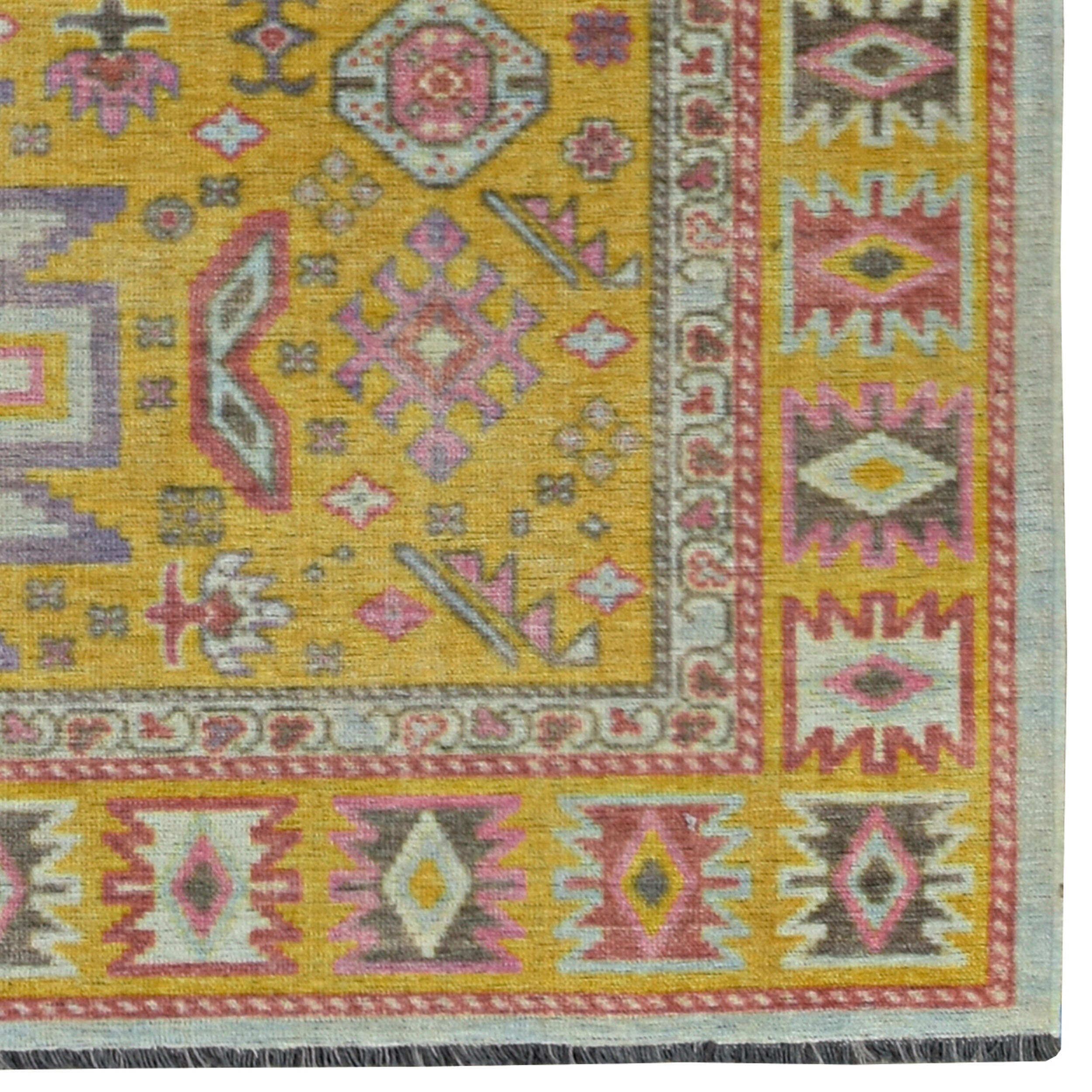Linon Lana Sivas 2' X 10' Runner Rug, Yellow, large