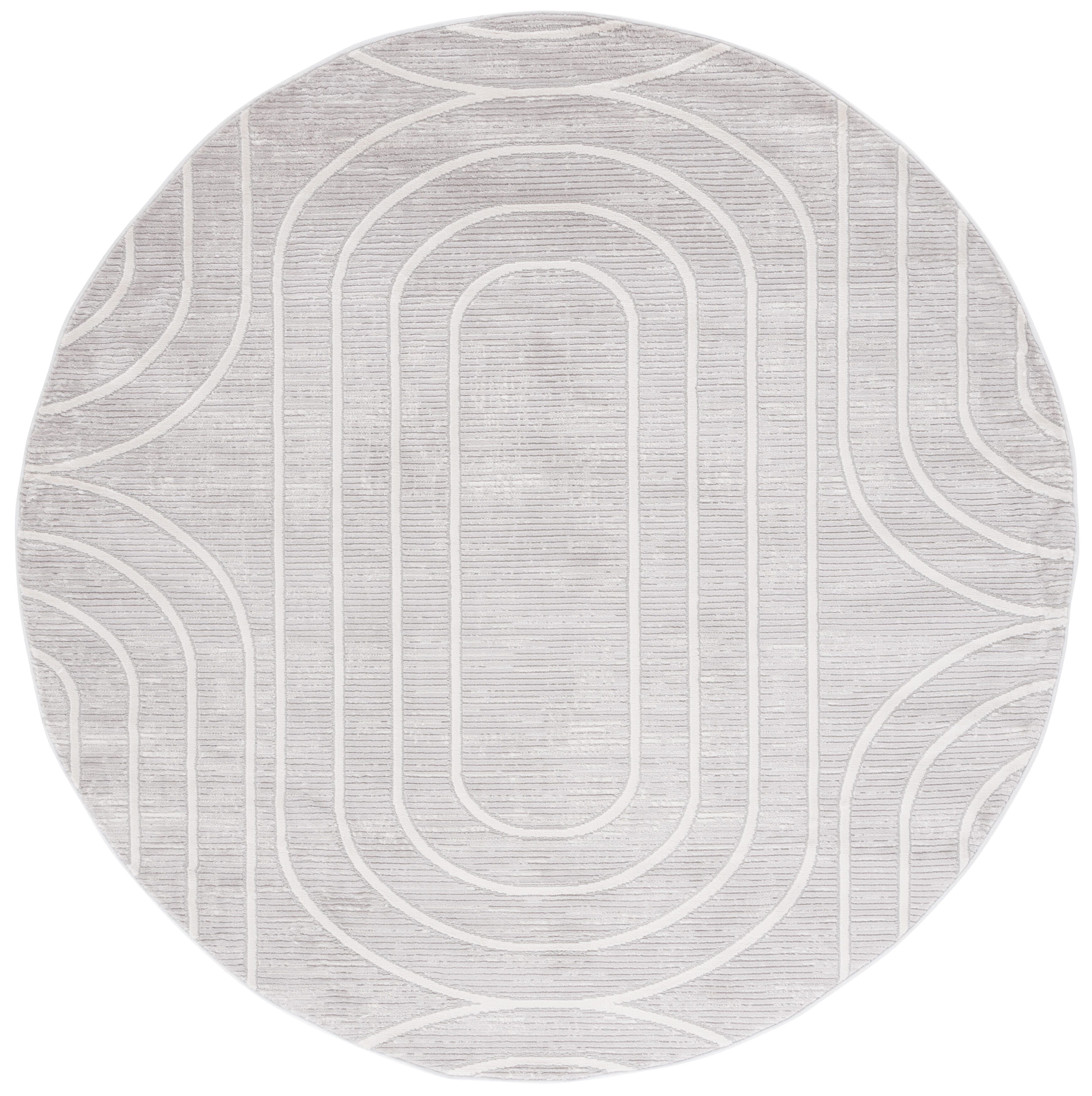 Safavieh Archway 6' 7" x 6' 7" Round Area Rug, Gray/Light Gray, large
