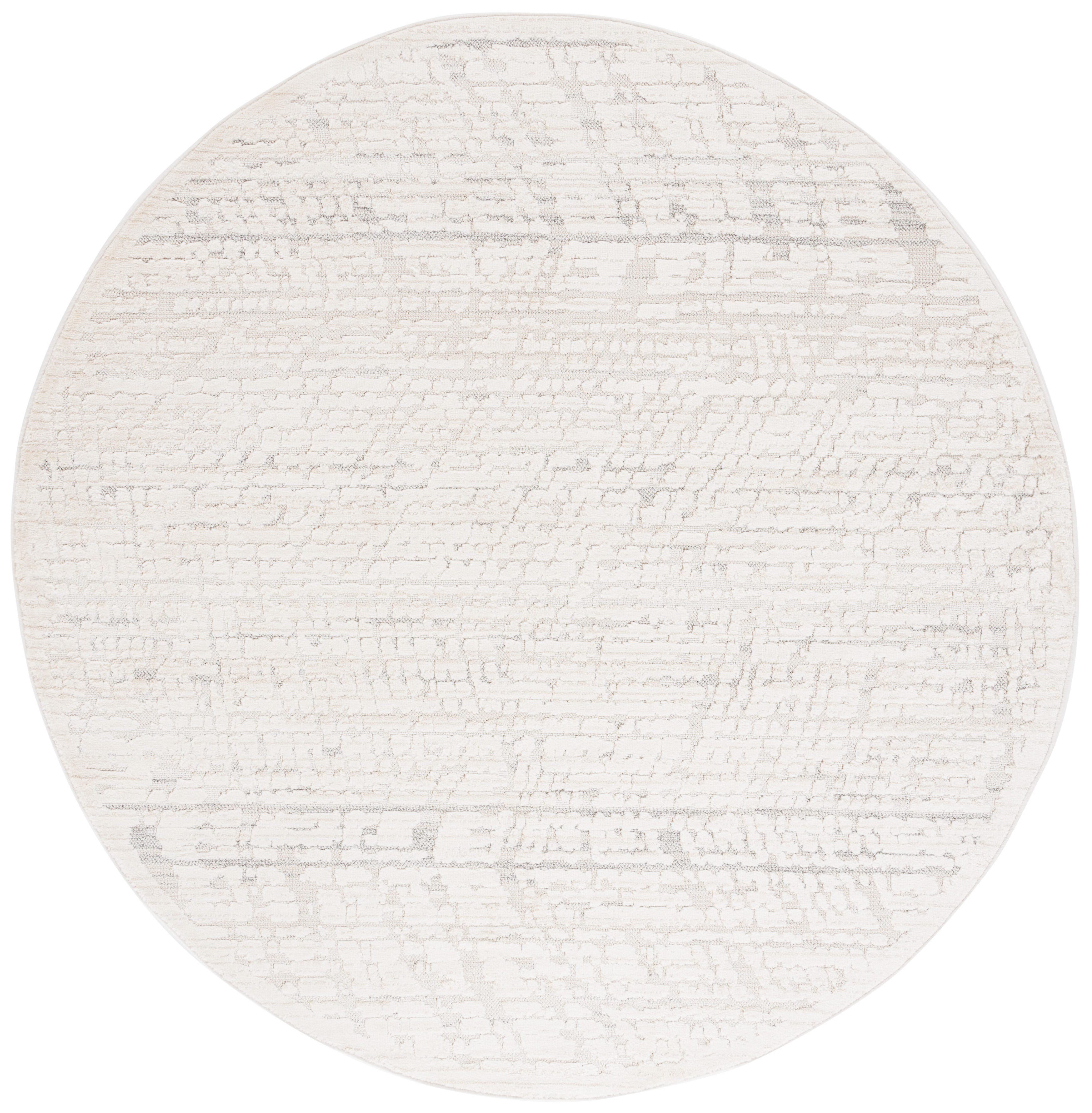 Safavieh Elmhurst 6' 7" x 6' 7" Round Area Rug, Ivory/Gray, large