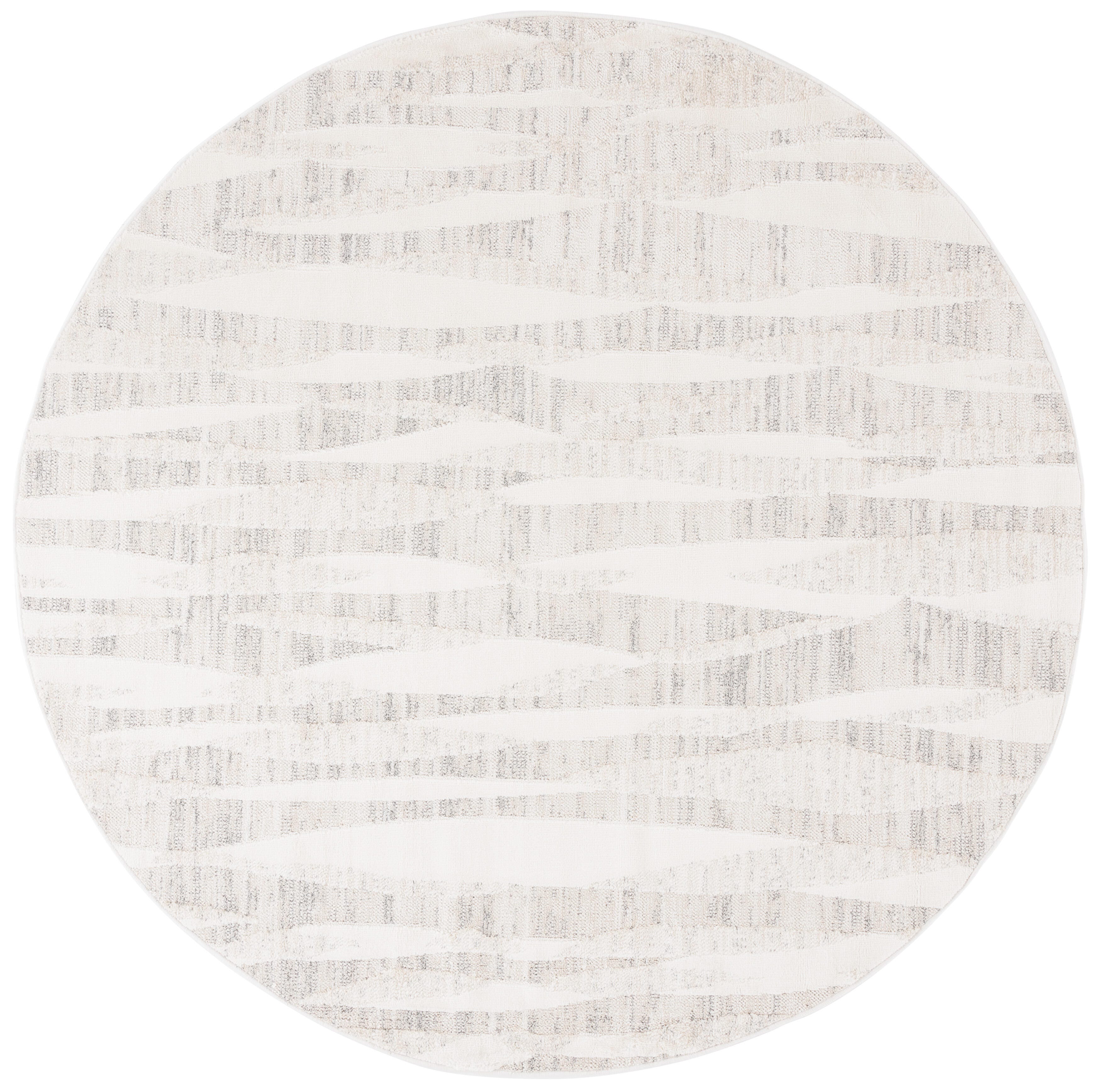 Safavieh Elmhurst 6' 7" x 6' 7" Round Area Rug, Ivory/Gray, large