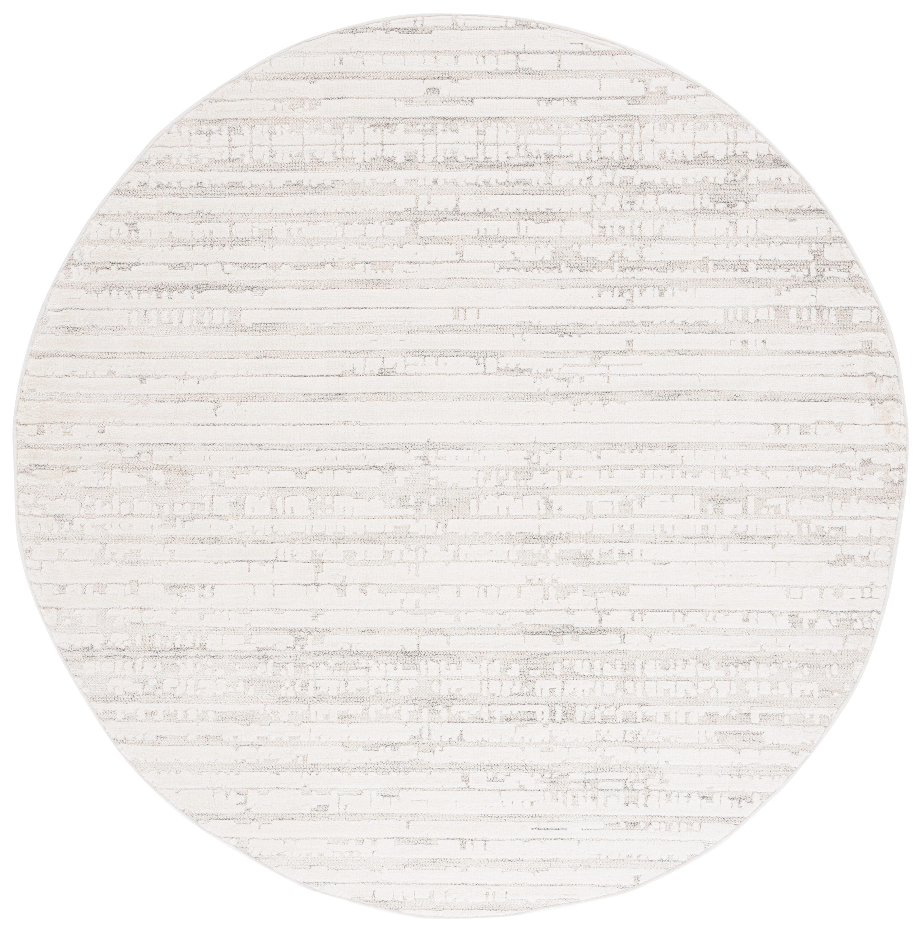 Safavieh Elmhurst 6' 7" x 6' 7" Round Area Rug, Ivory/Gray, large