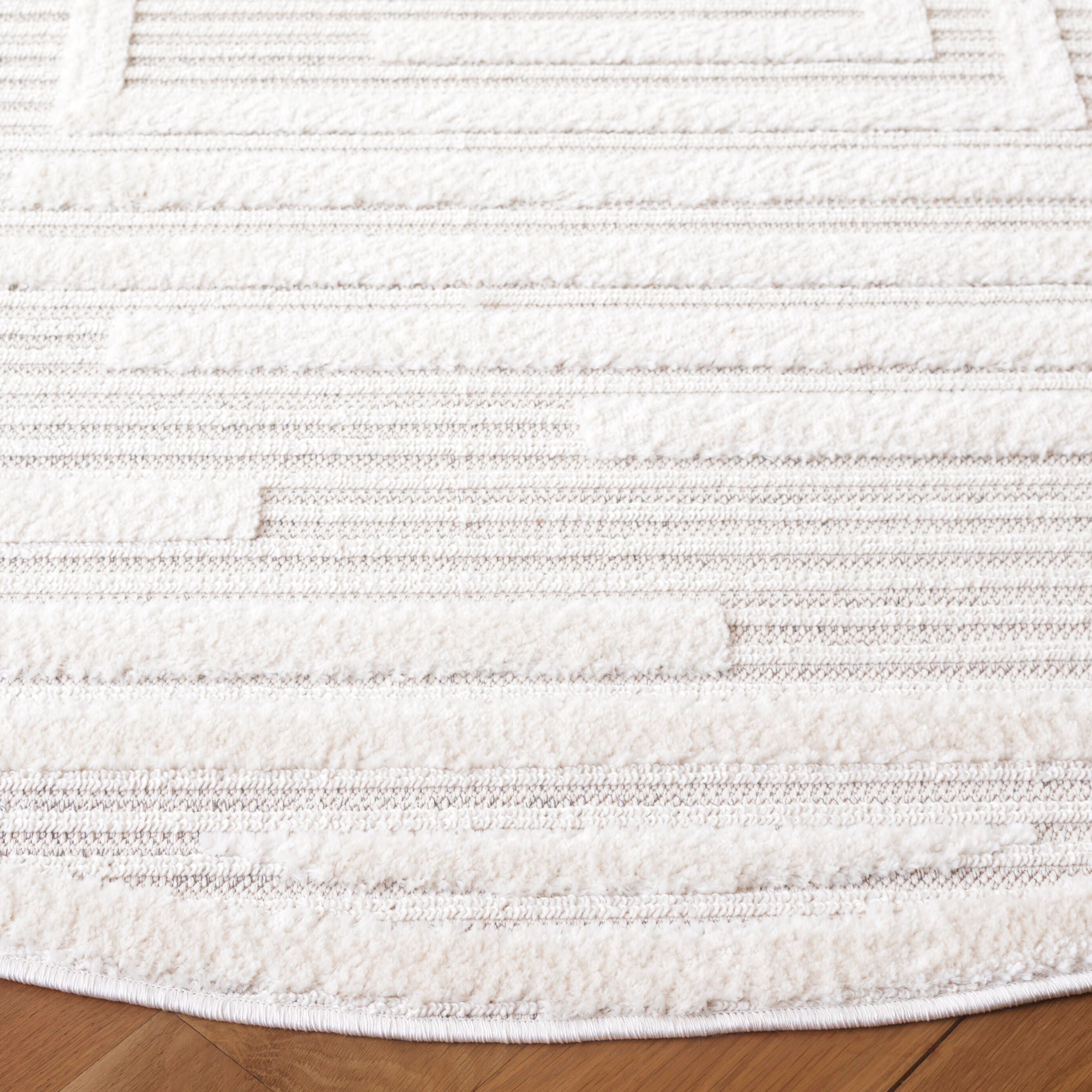 Safavieh Elmhurst 6' 7" x 6' 7" Round Area Rug, Ivory/Gray, large