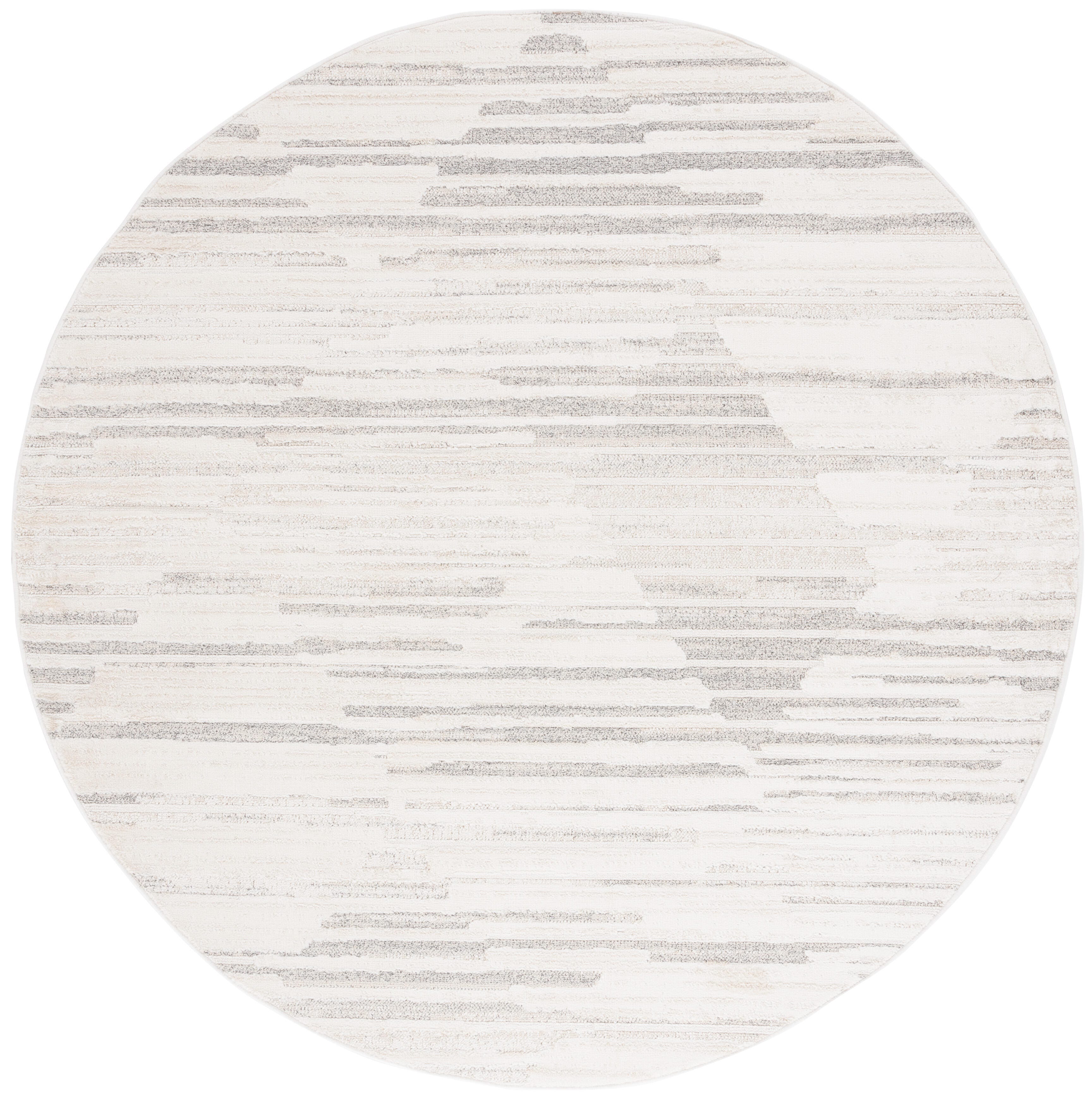Safavieh Elmhurst 6' 7" x 6' 7" Round Area Rug, Ivory/Gray, large