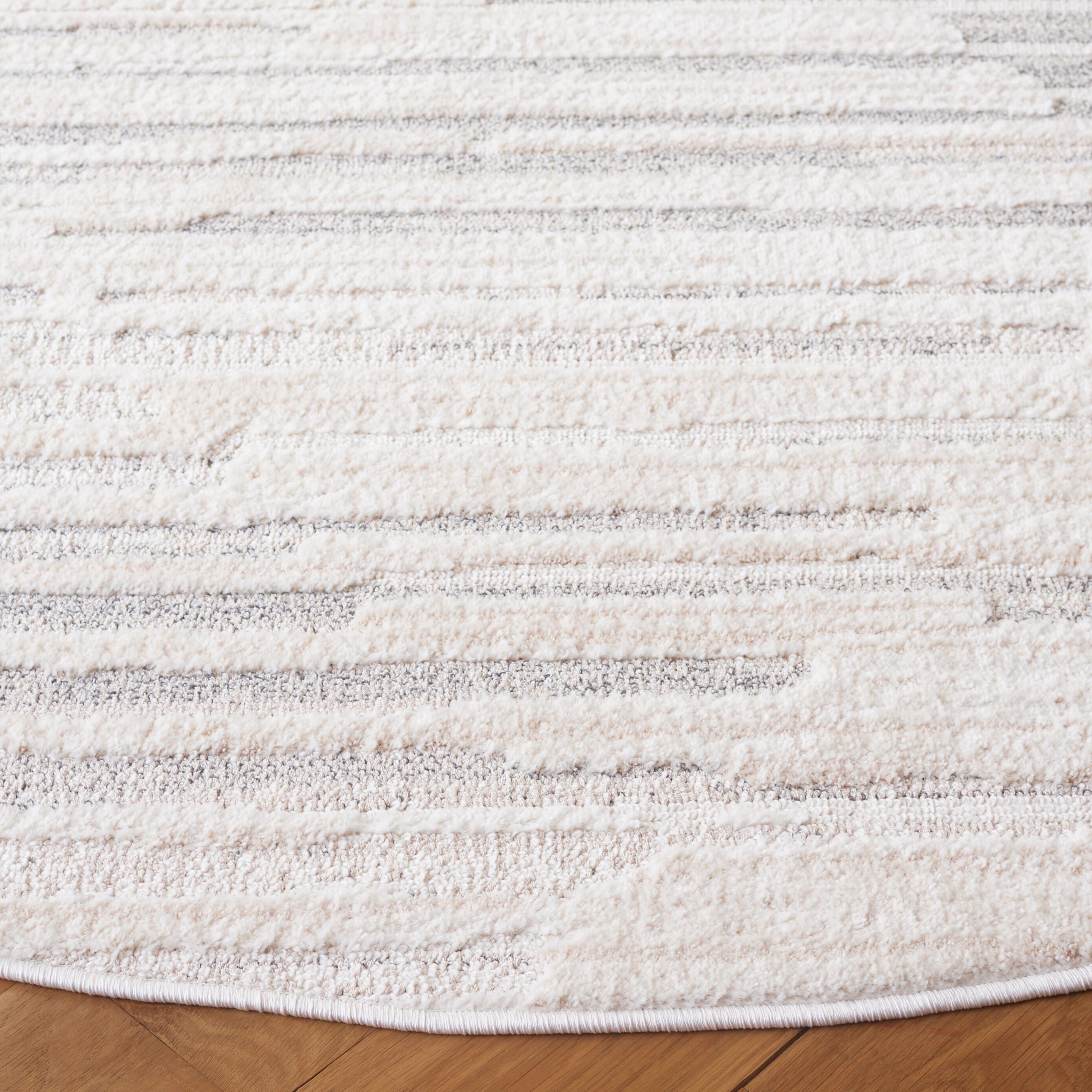Safavieh Elmhurst 6' 7" x 6' 7" Round Area Rug, Ivory/Gray, large