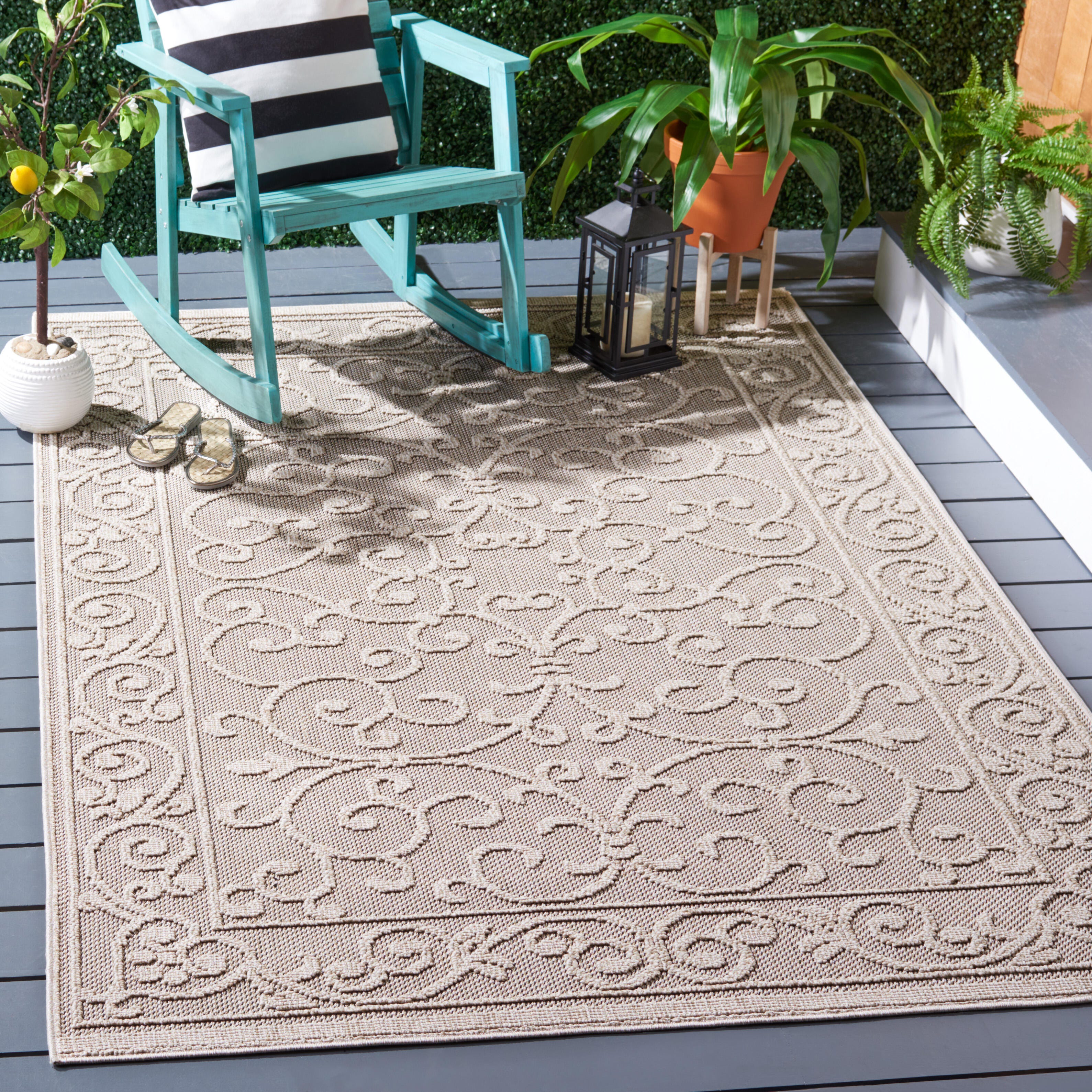 Safavieh Global 4' x 6' Area Rug, Beige/Light Beige, rollover