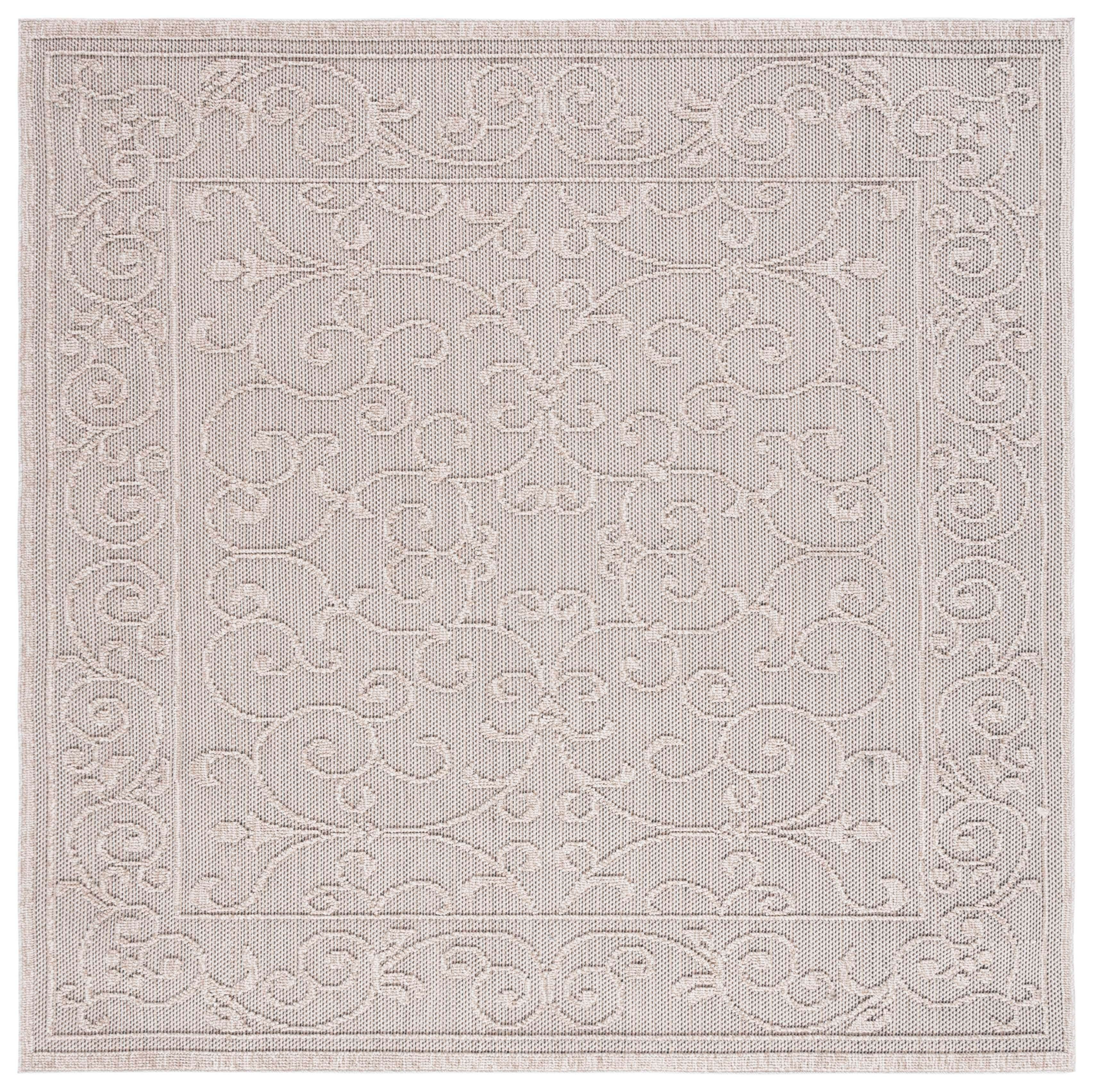 Safavieh Global 6' 7" x 6' 7" Square Area Rug, Beige/Light Beige, large