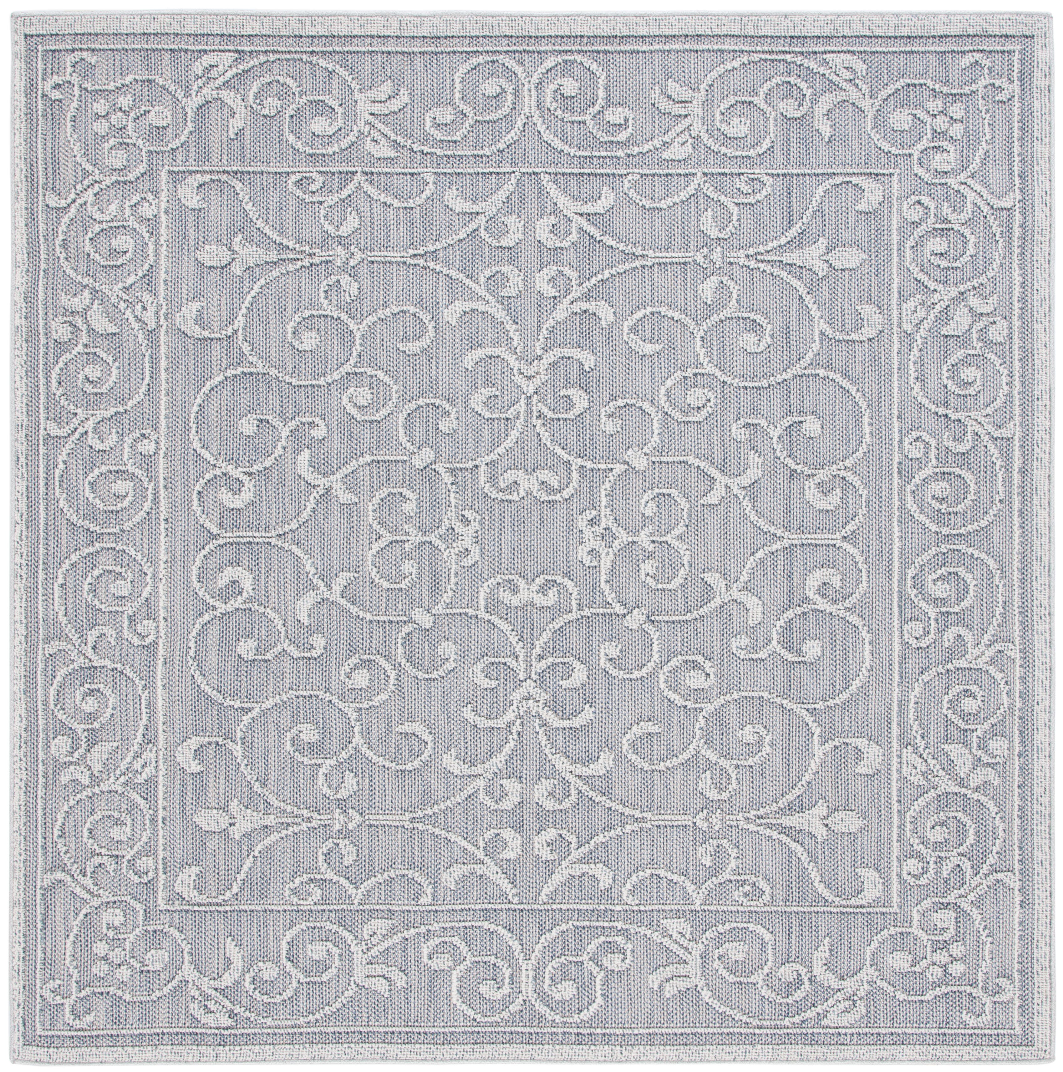 Safavieh Global 6' 7" x 6' 7" Square Area Rug, Blue/Gray, large