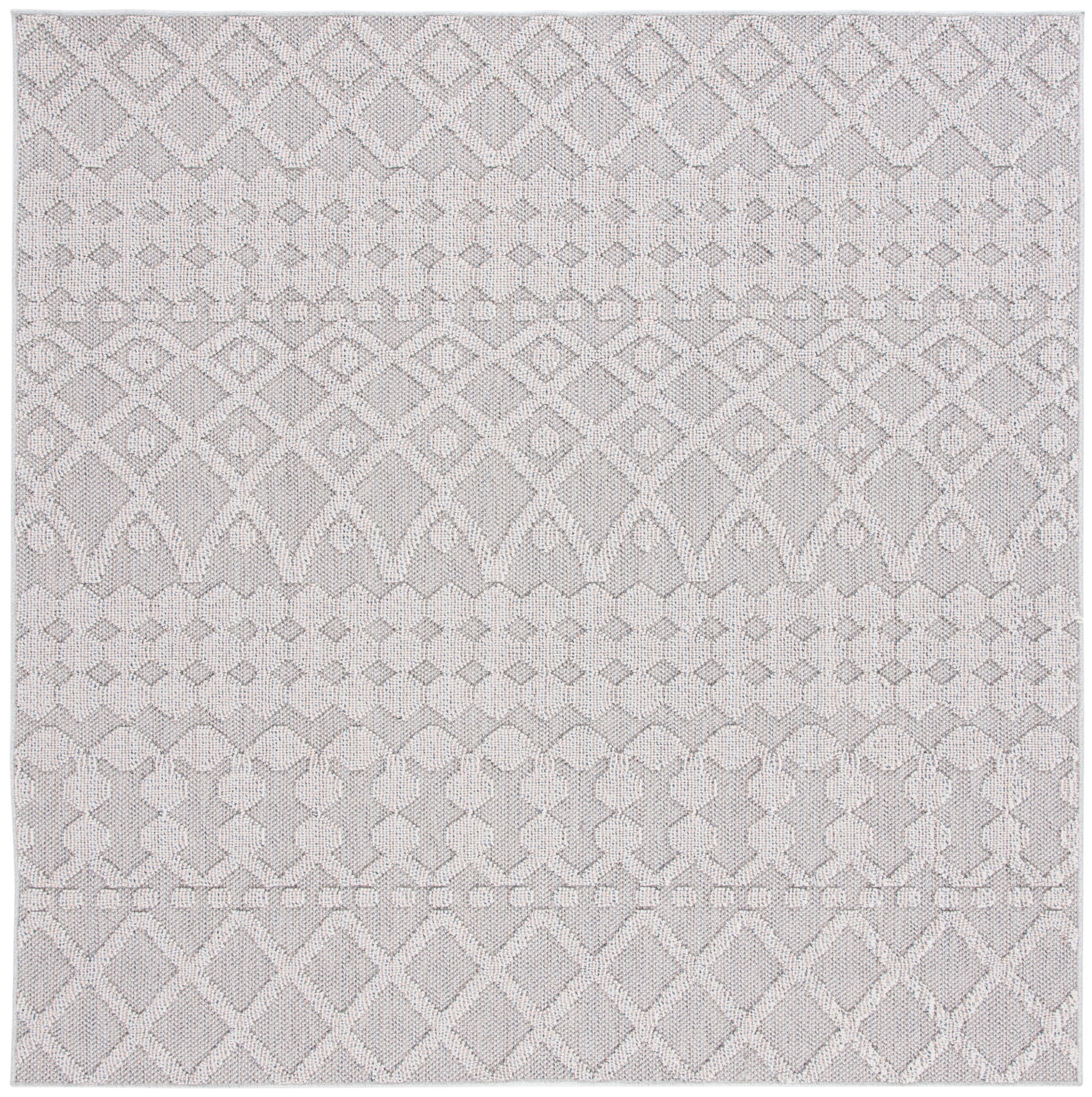 Safavieh Global 6' 7" x 6' 7" Square Area Rug, Gray/Ivory, large
