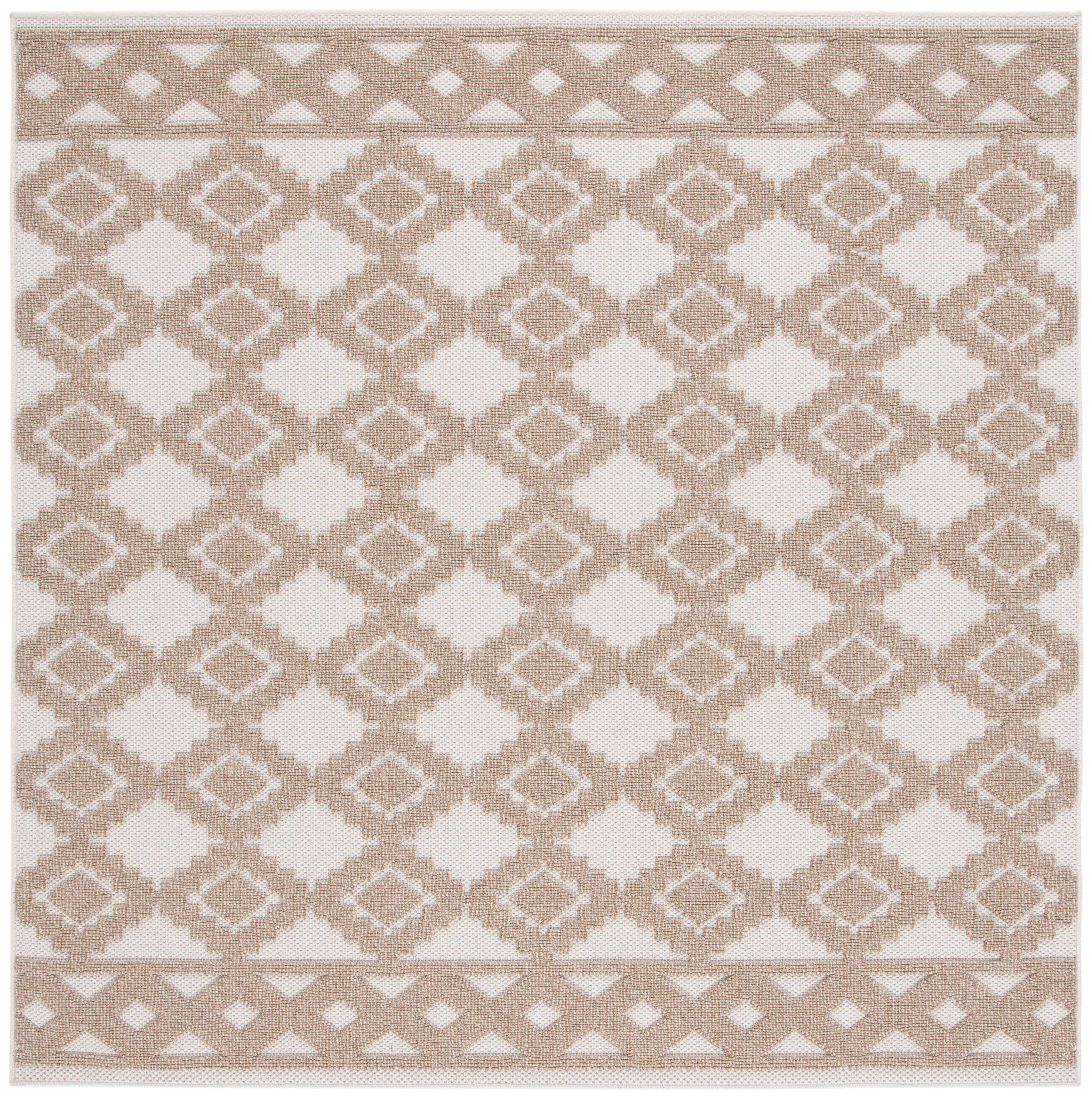 Safavieh Global 6' 7" x 6' 7" Square Area Rug, Beige/Brown, large