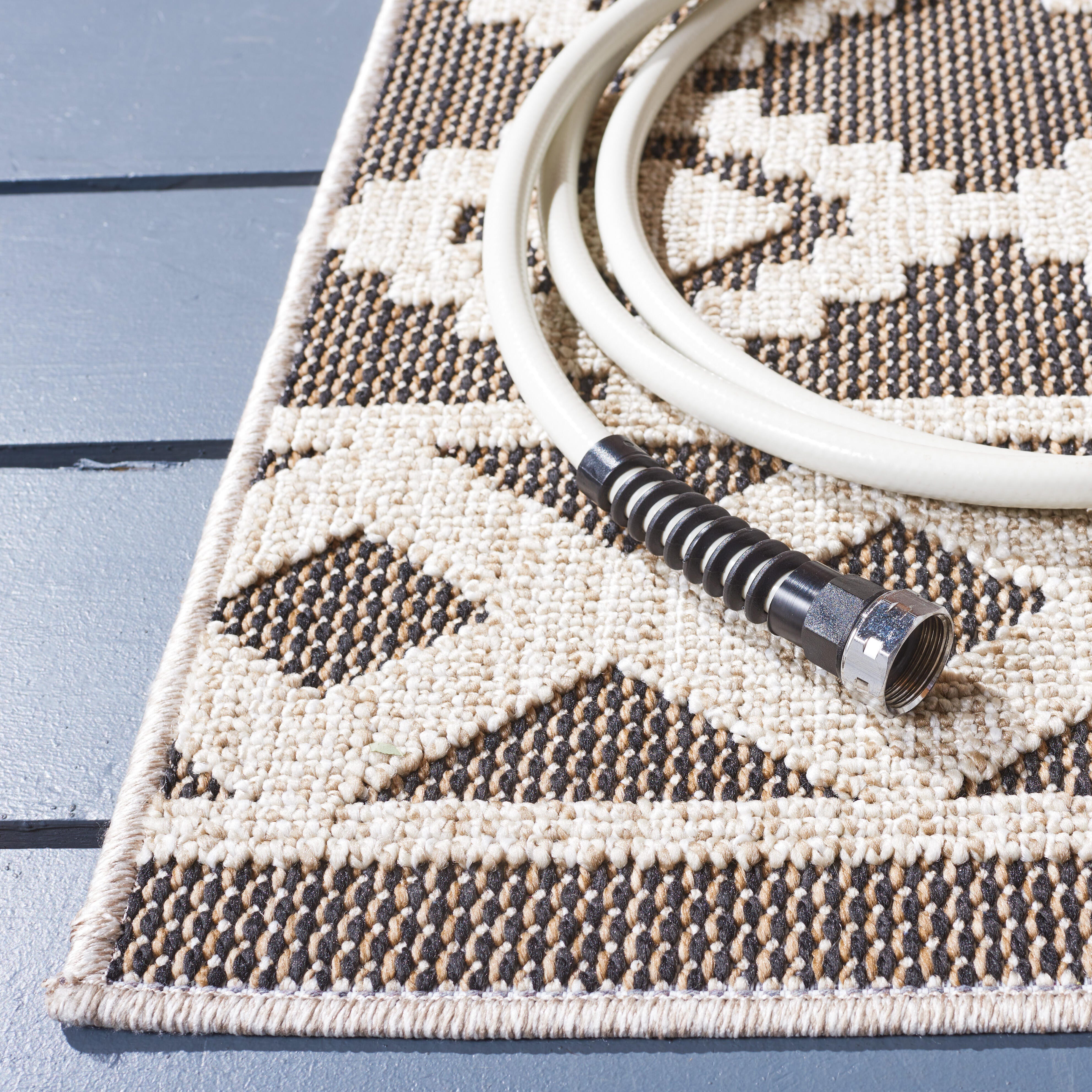 Safavieh Global 6' 7" x 6' 7" Square Area Rug, Beige/Dark Beige, large