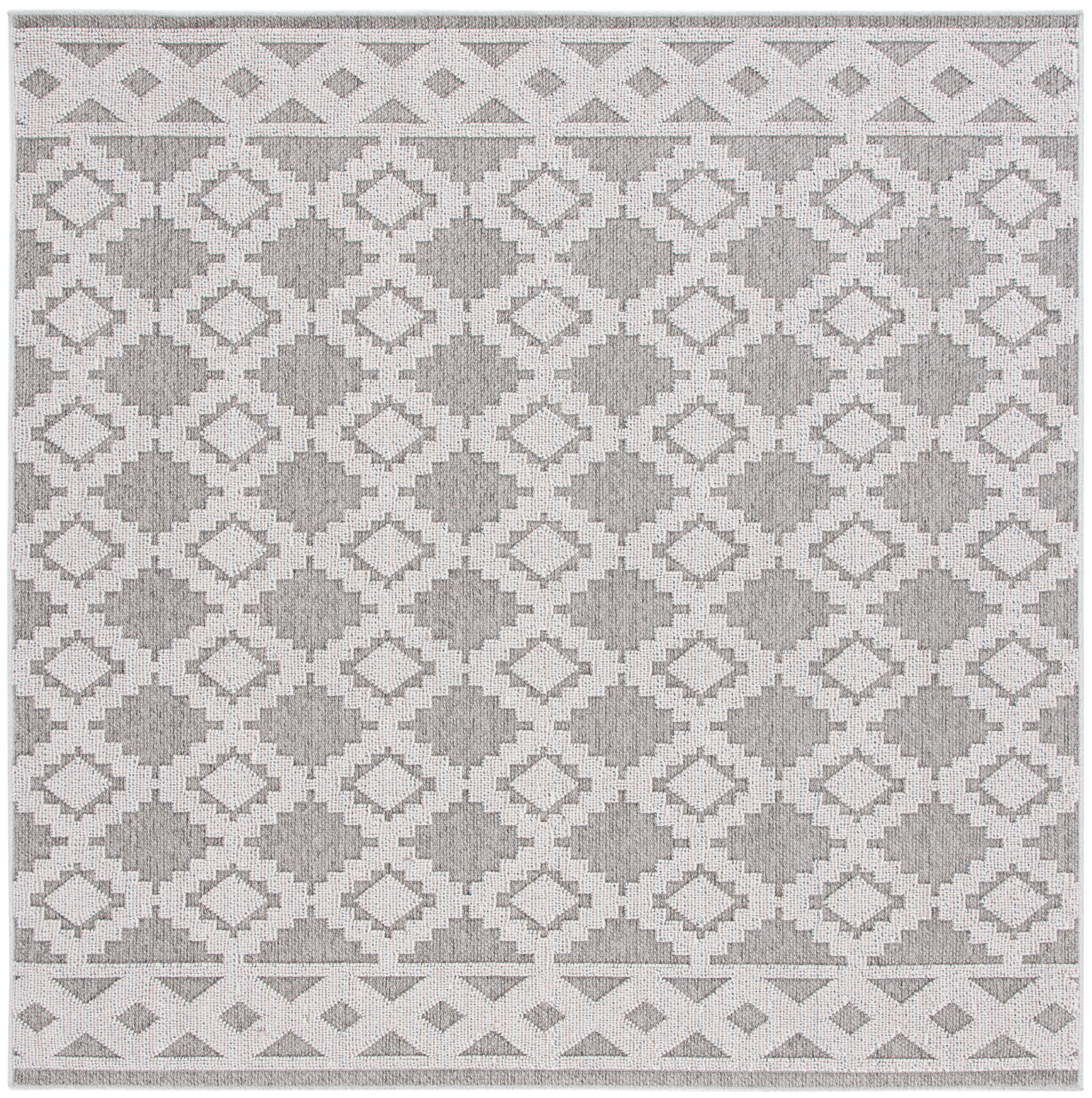 Safavieh Global 6' 7" x 6' 7" Square Area Rug, Gray/Ivory, large