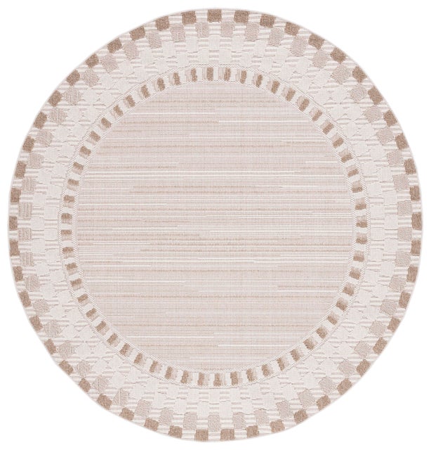 Safavieh Global Bridie 6' 7" x 6' 7" Round Area Rug, Beige/Light Beige