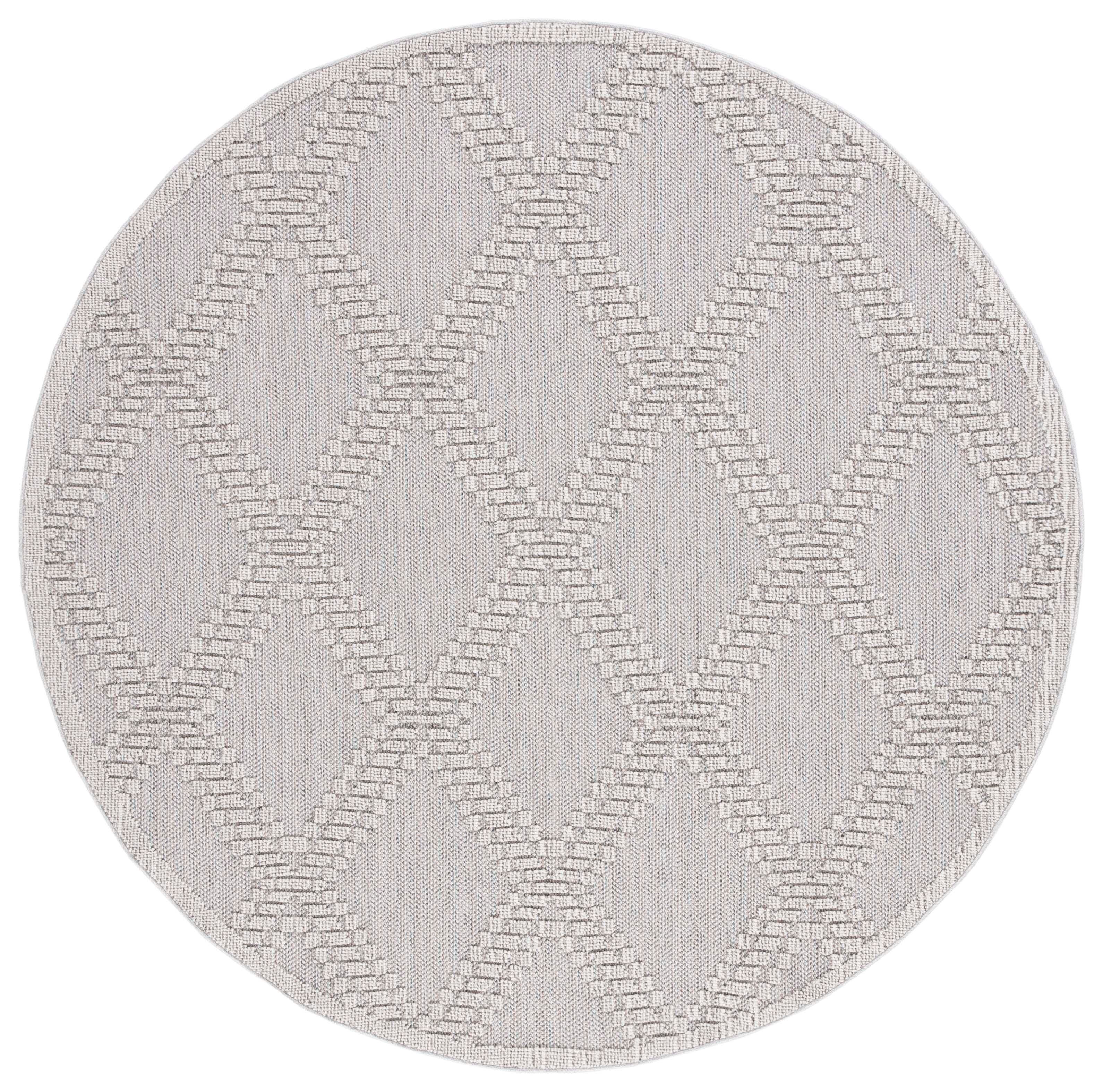 Safavieh Global 4' x 4' Round Area Rug, Gray/Light Gray, large
