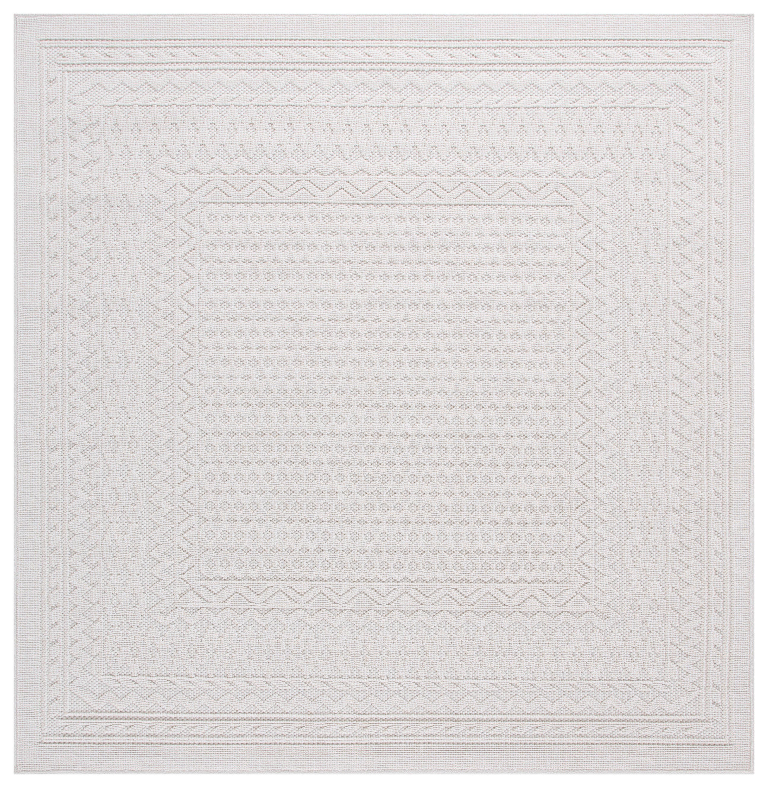 Safavieh Global 6' 7" x 6' 7" Square Area Rug, Light Beige/Ivory, large