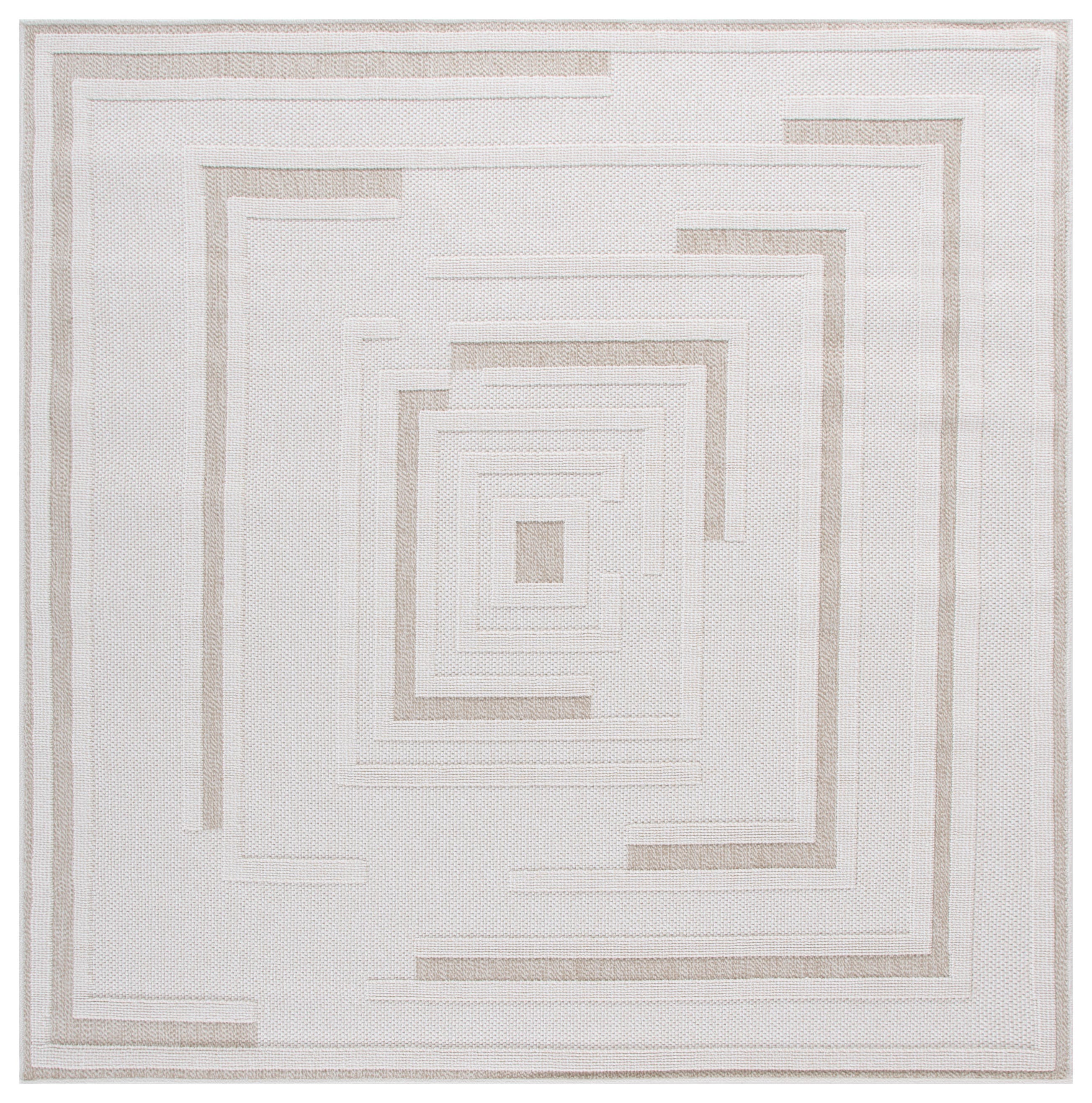 Safavieh Global 6' 7" x 6' 7" Square Area Rug, Light Beige/Beige, large