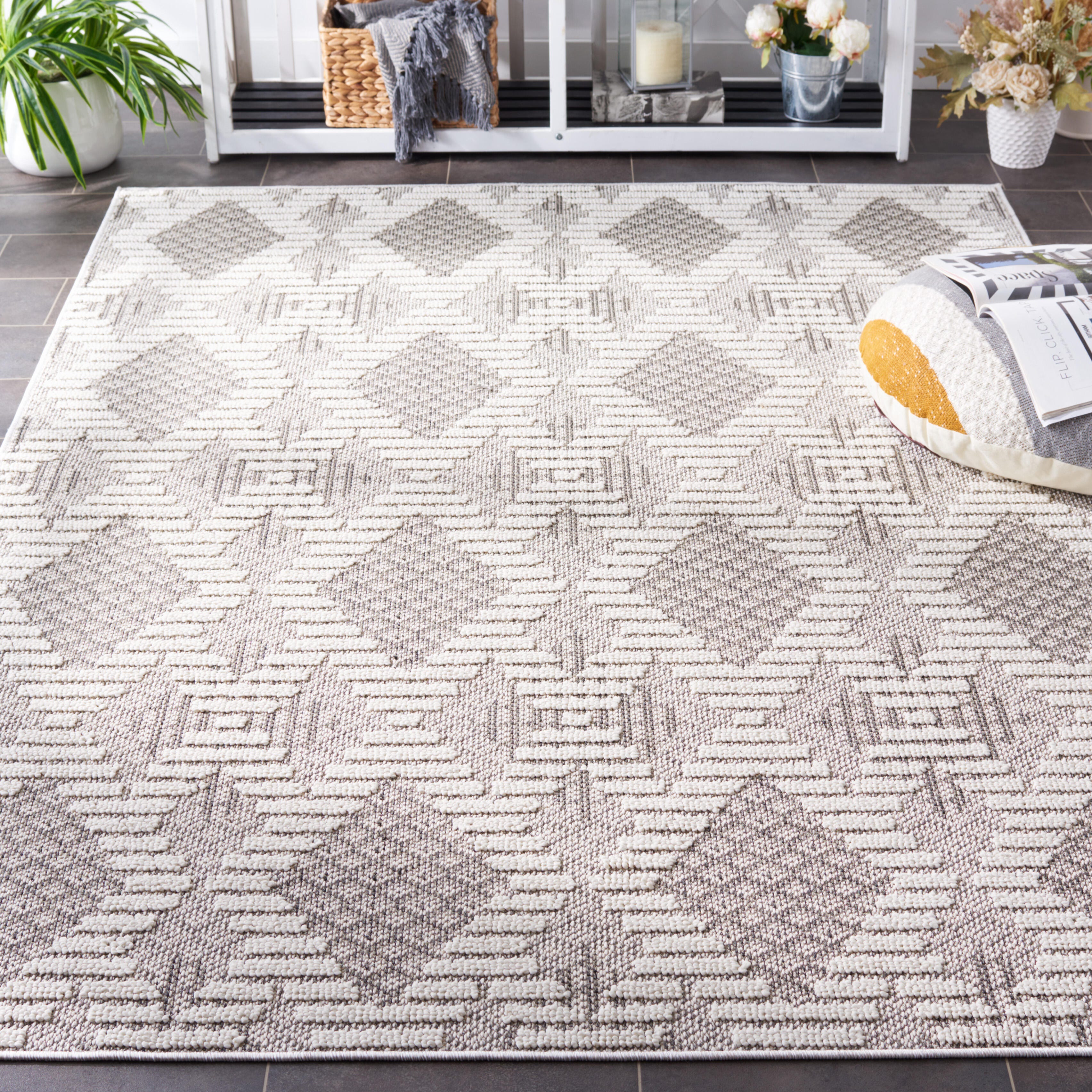 Safavieh Global 9' x 12' Area Rug, Gray/Ivory, large