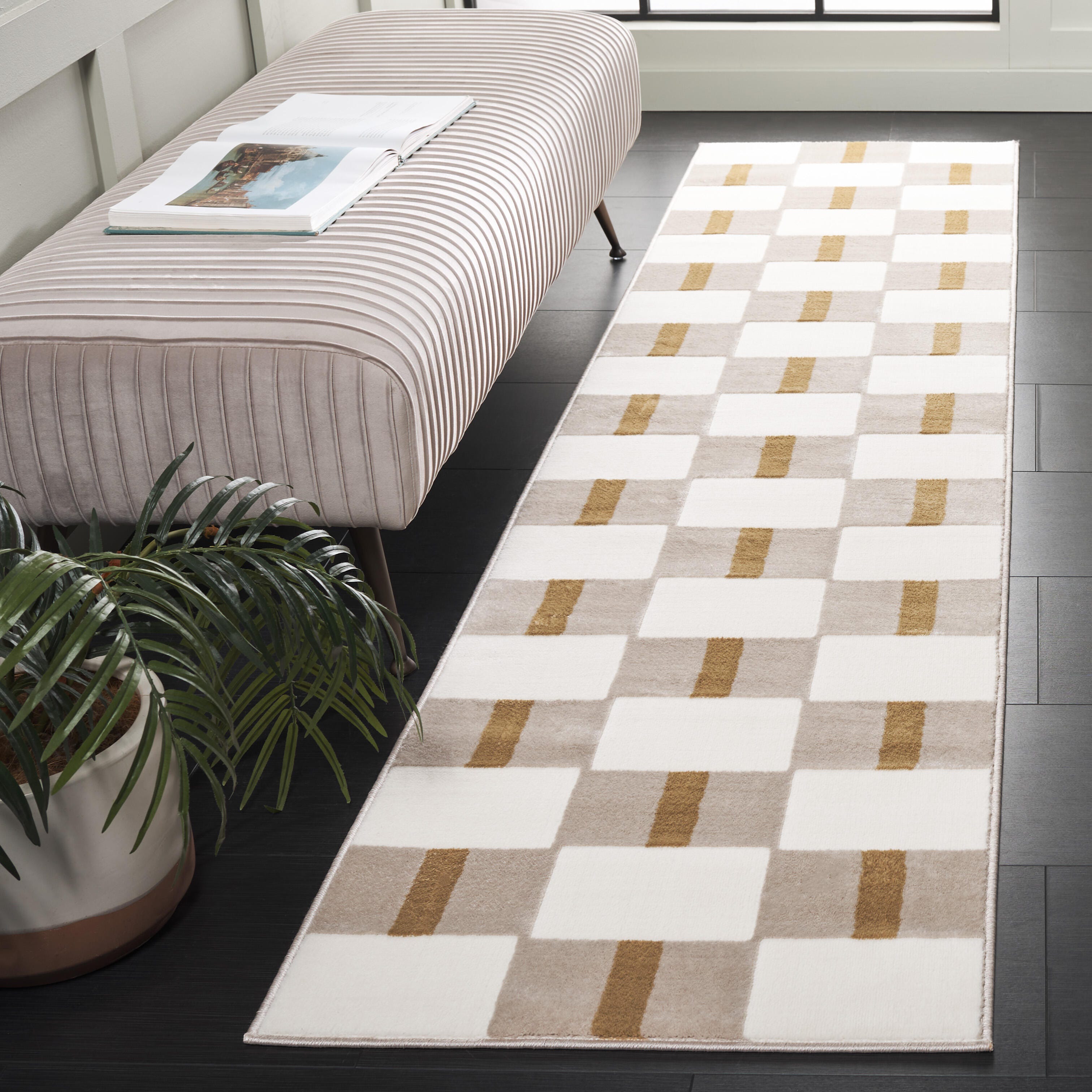 Safavieh Groove 2' 3" x 8' Runner Rug, Ivory/Gold, rollover