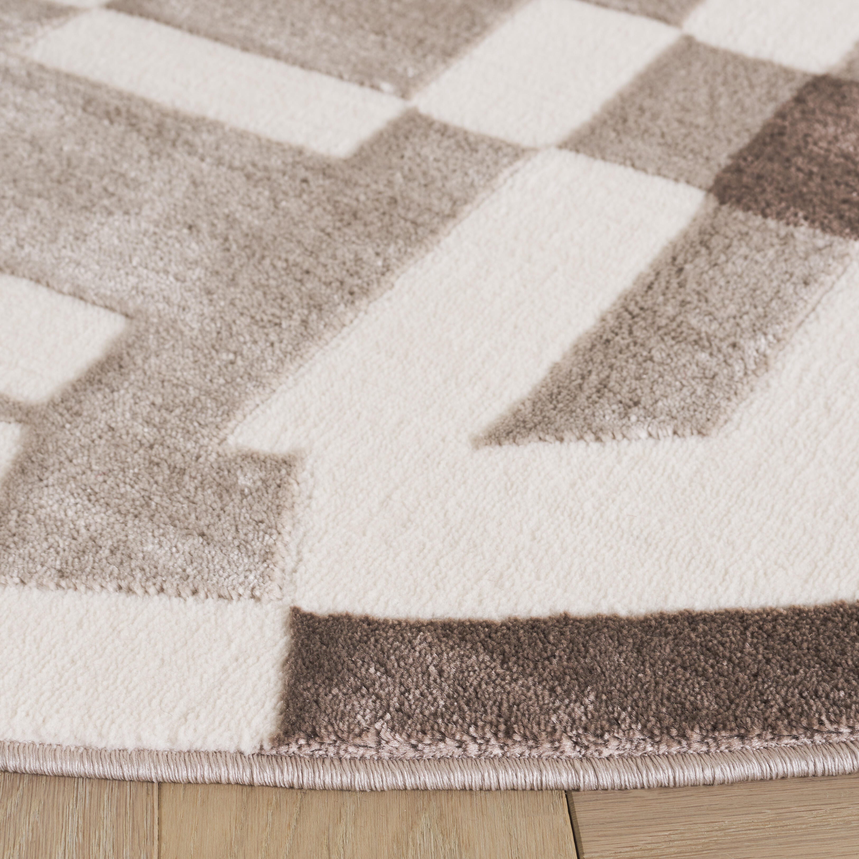 Safavieh Groove 6' 7" x 6' 7" Round Area Rug, Ivory/Beige, large