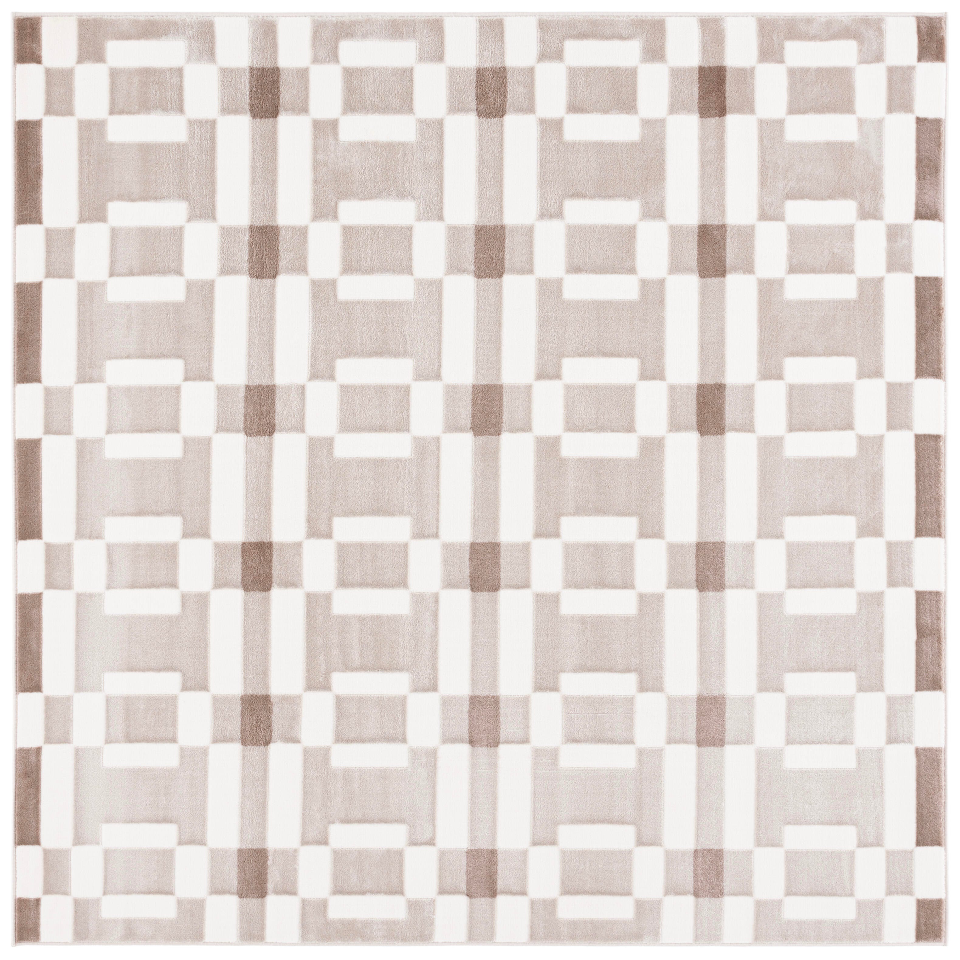 Safavieh Groove 6' 7" x 6' 7" Square Area Rug, Ivory/Beige, large