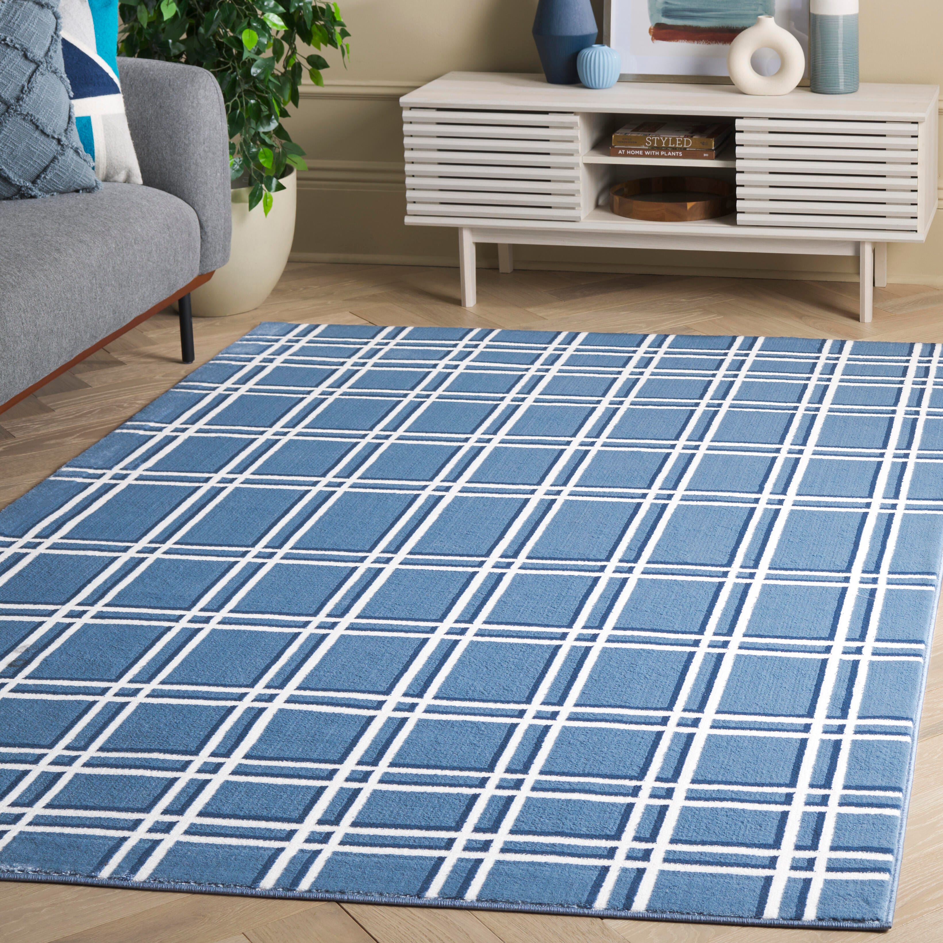 Safavieh Groove 5' 3" x 7' 6" Area Rug, Blue/Ivory, rollover