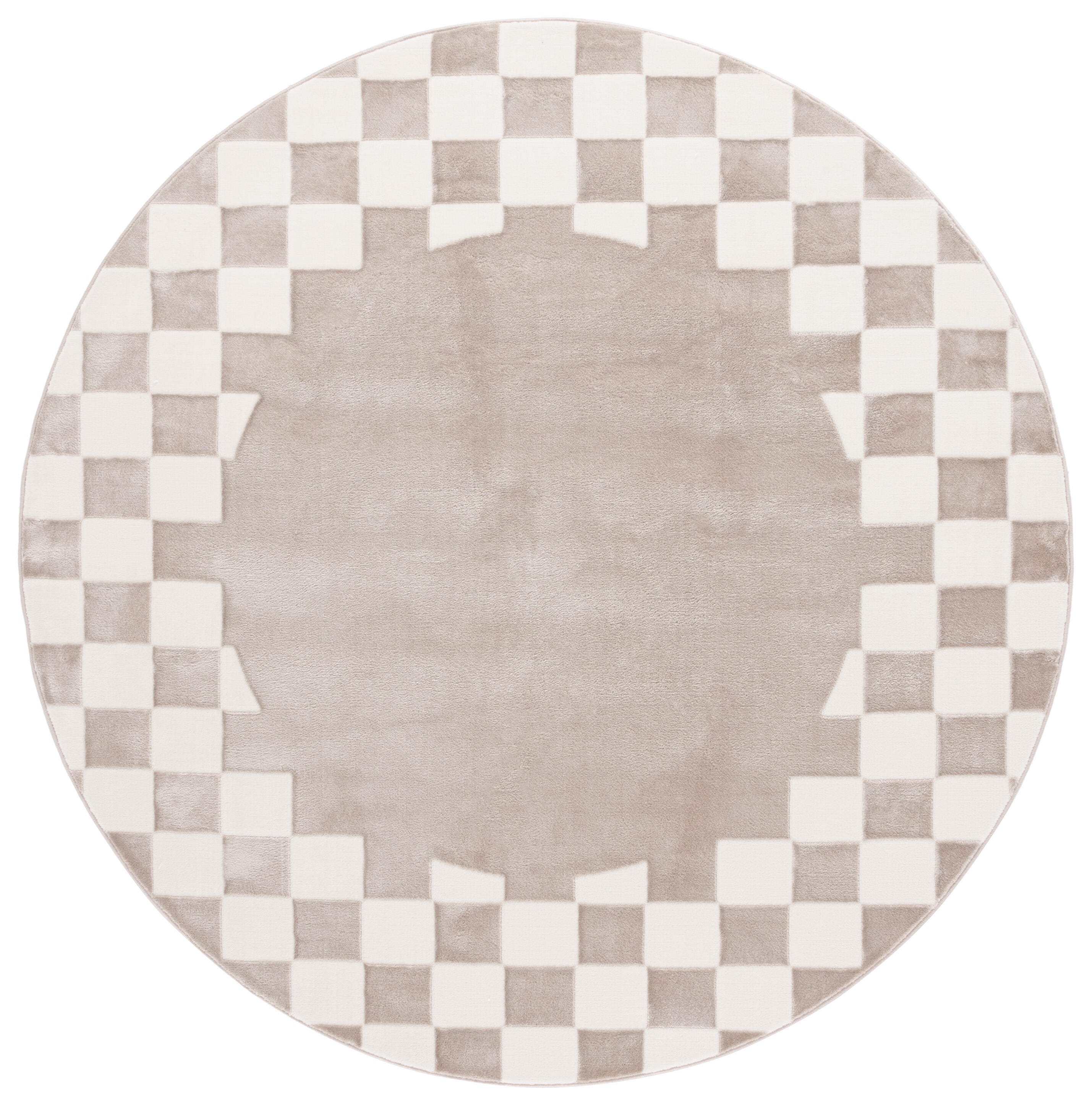 Safavieh Groove 6' 7" x 6' 7" Round Area Rug, Beige/Ivory, large