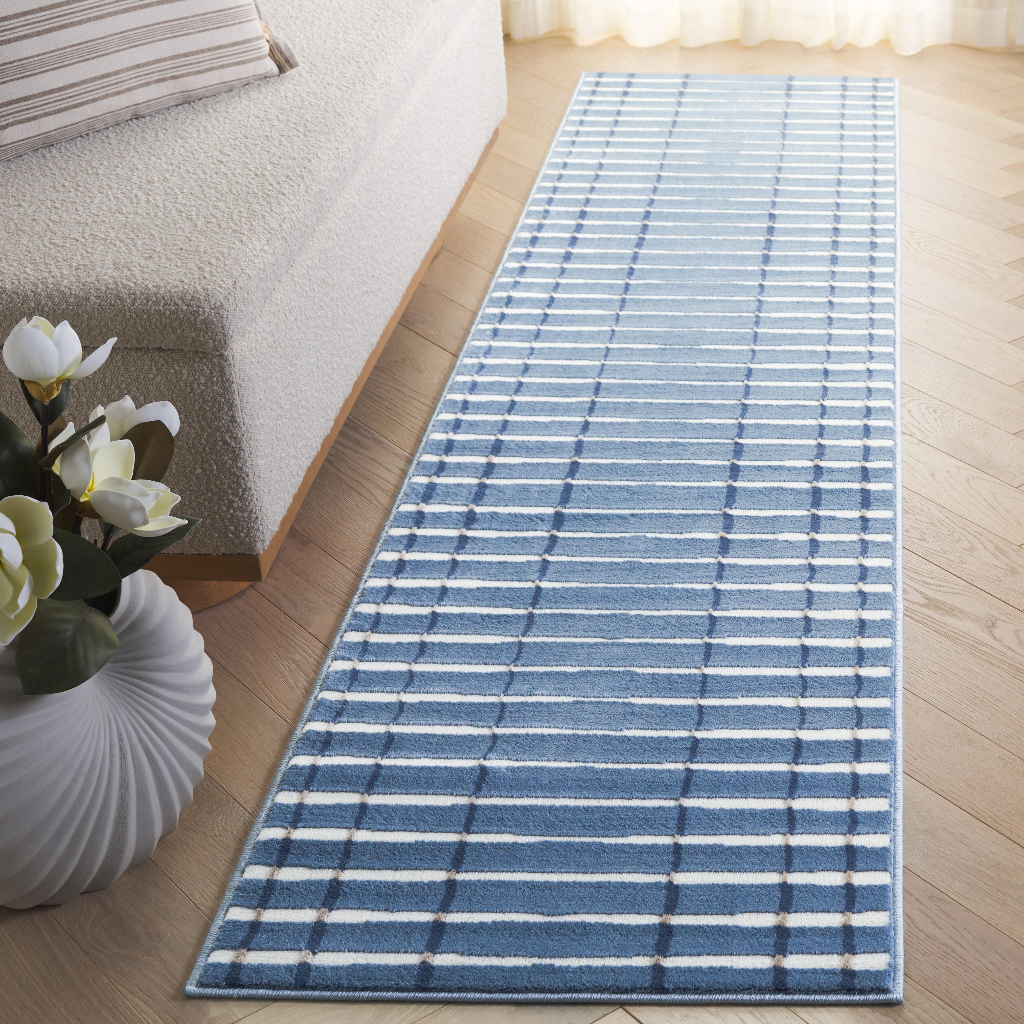 Safavieh Groove 2' 3" x 8' Runner Rug, Blue/Ivory, large