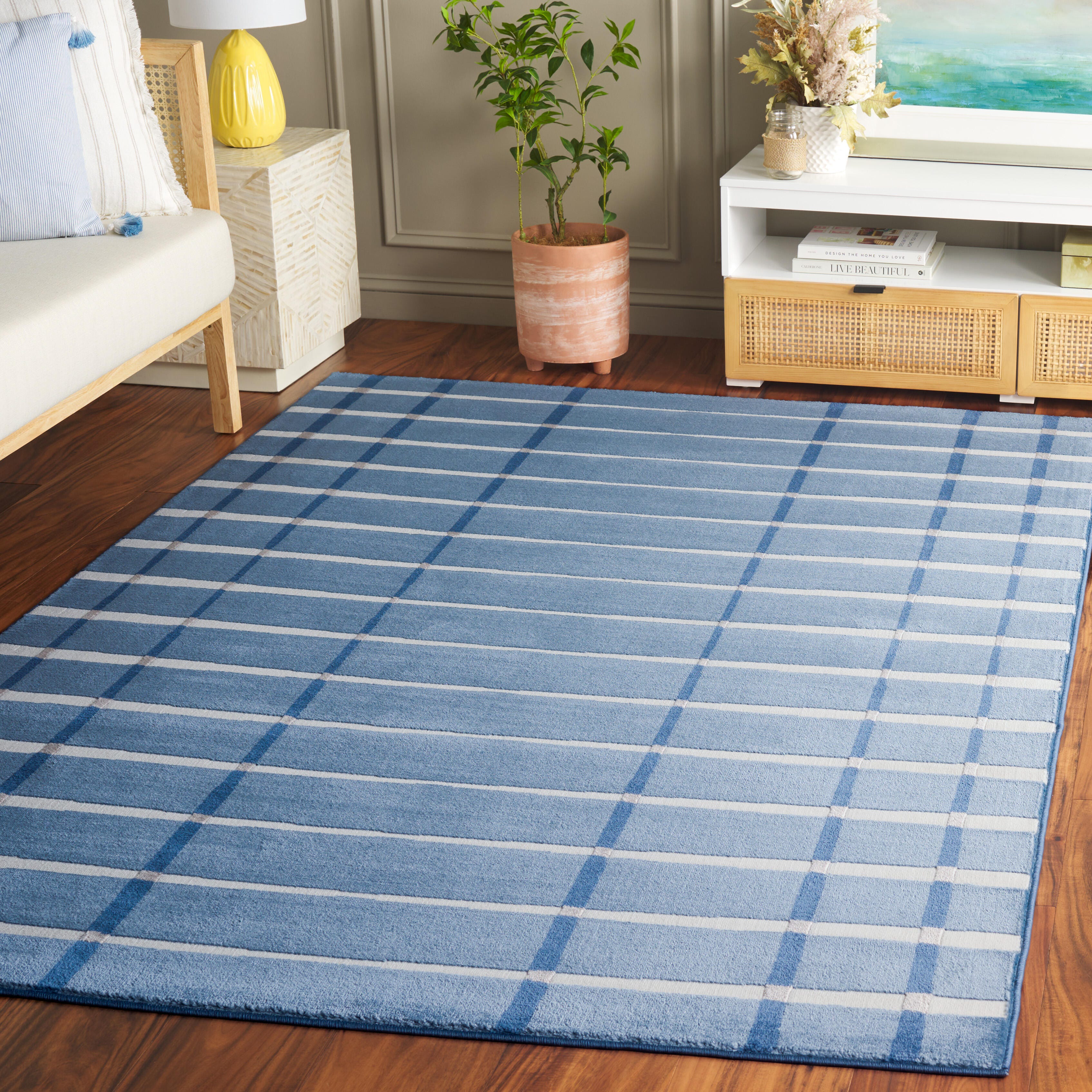 Safavieh Groove 4' x 6' Area Rug, Blue/Ivory, rollover