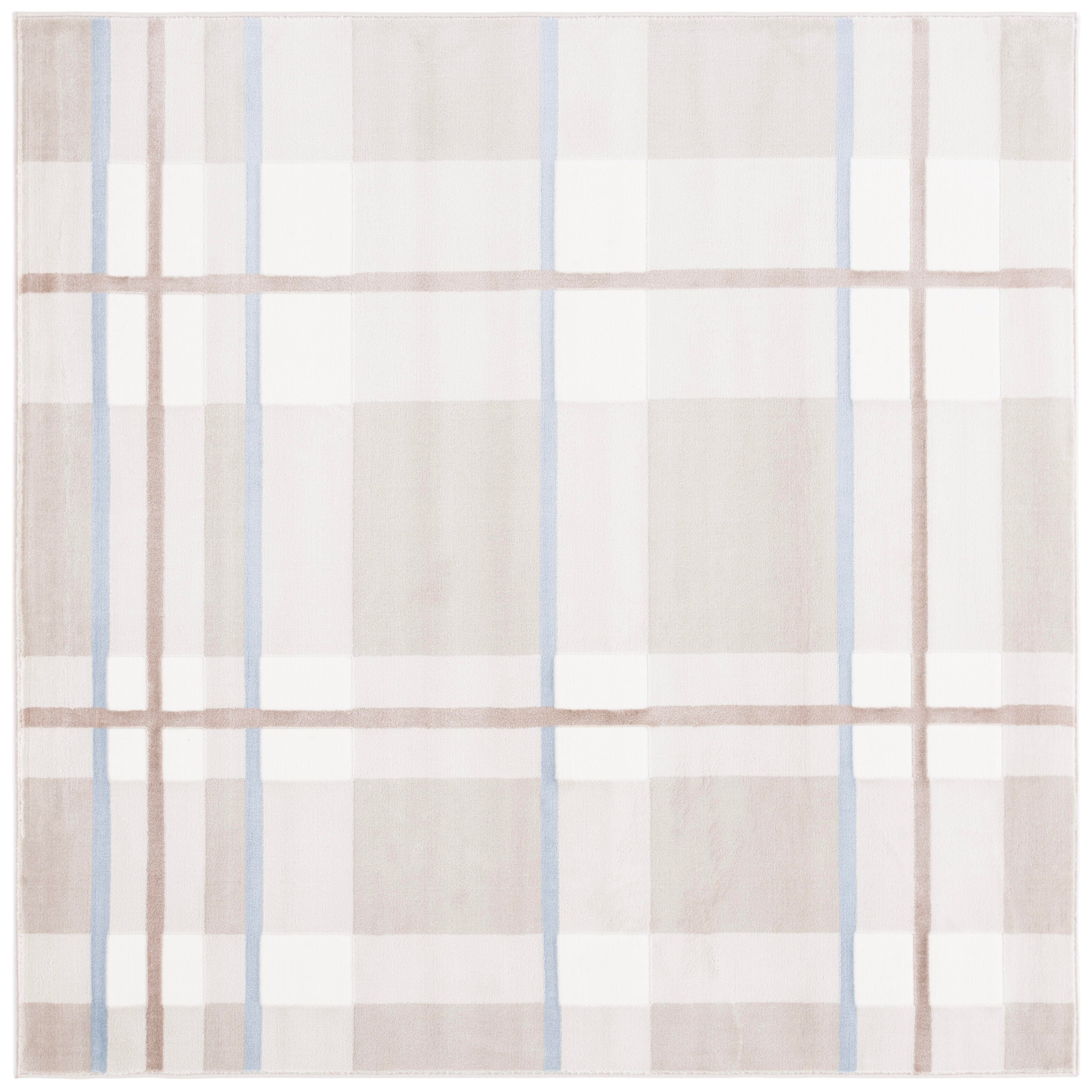 Safavieh Groove 6' 7" x 6' 7" Square Area Rug, Beige/Light Blue, large