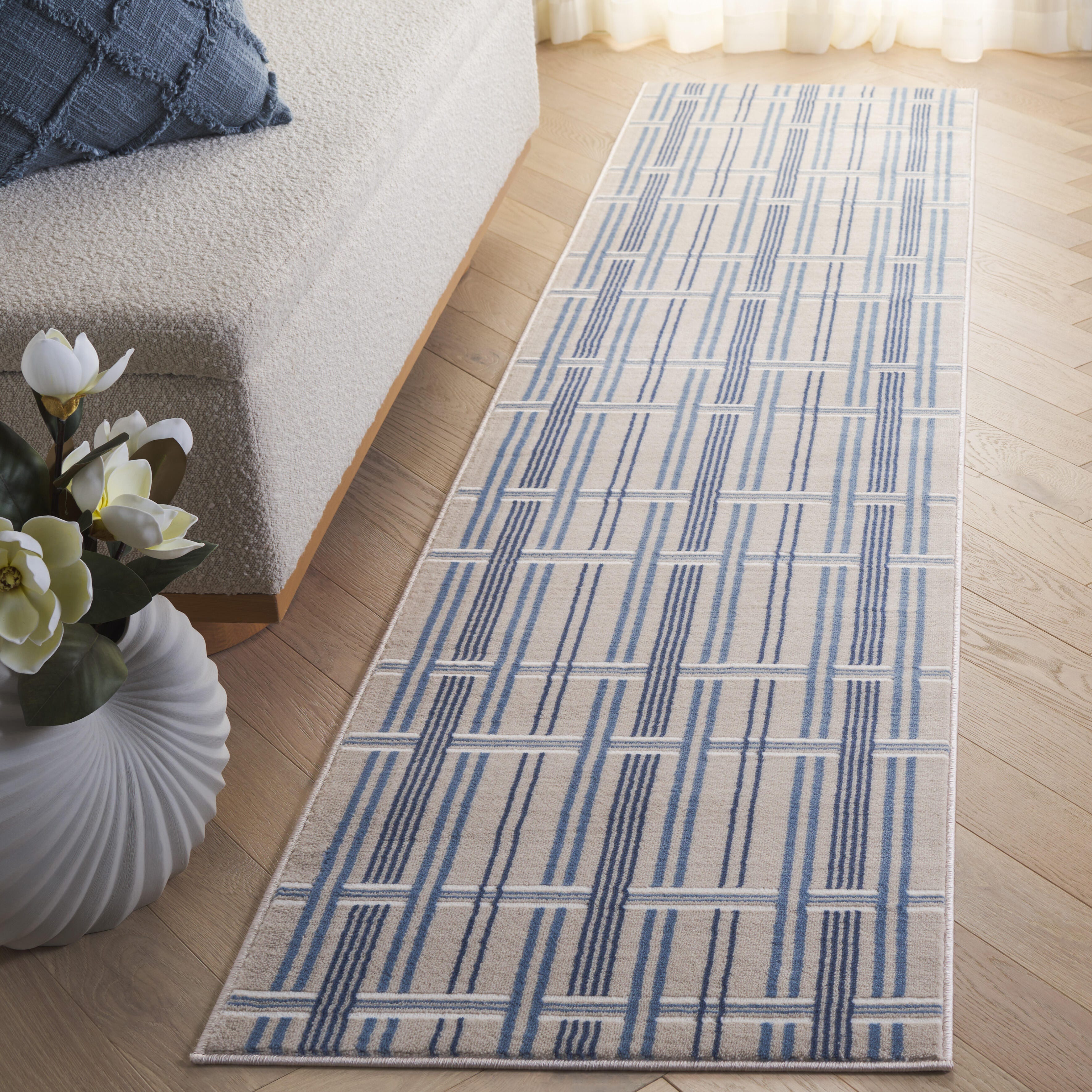 Safavieh Groove 2' 3" x 8' Runner Rug, Beige/Blue, rollover