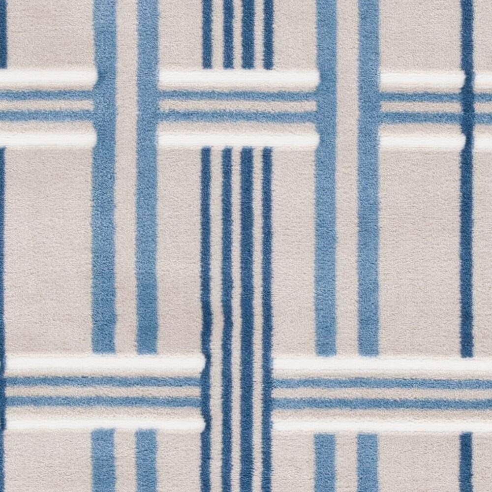 Safavieh Groove 6' 7" x 6' 7" Round Area Rug, Beige/Blue, large