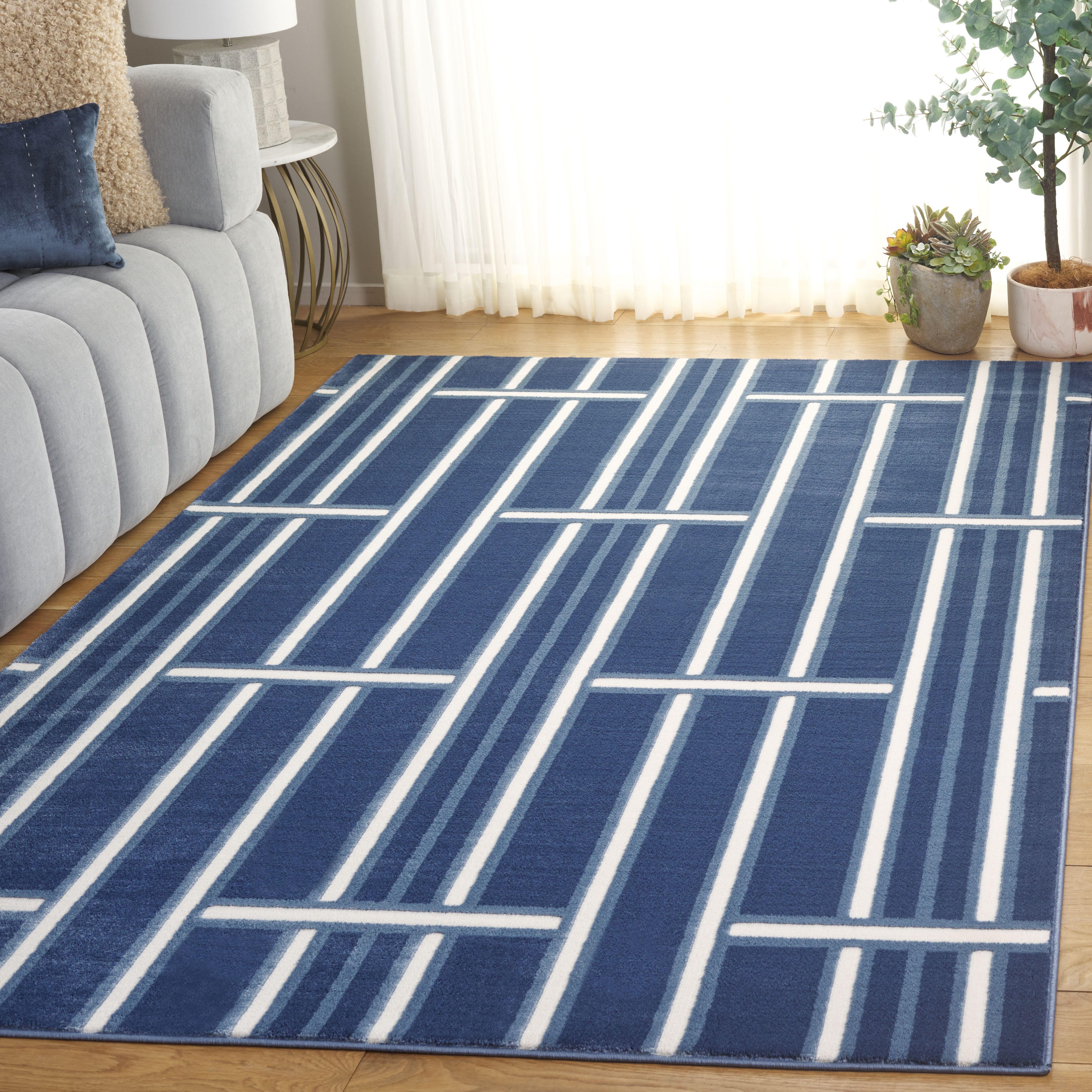 Safavieh Groove 9' x 12' Area Rug, Blue/Ivory