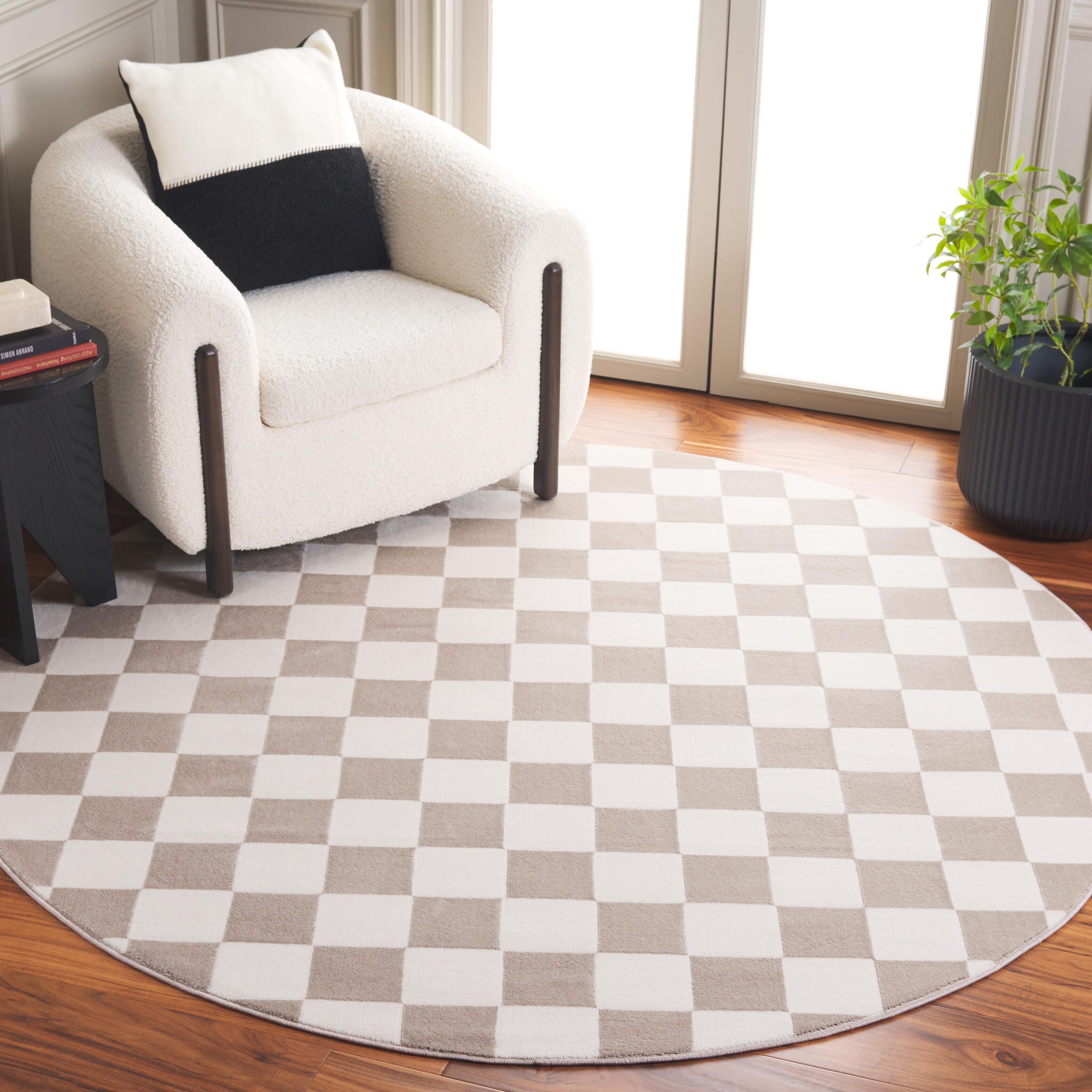 Safavieh Groove 6' 7" x 6' 7" Round Area Rug, Ivory/Beige, rollover