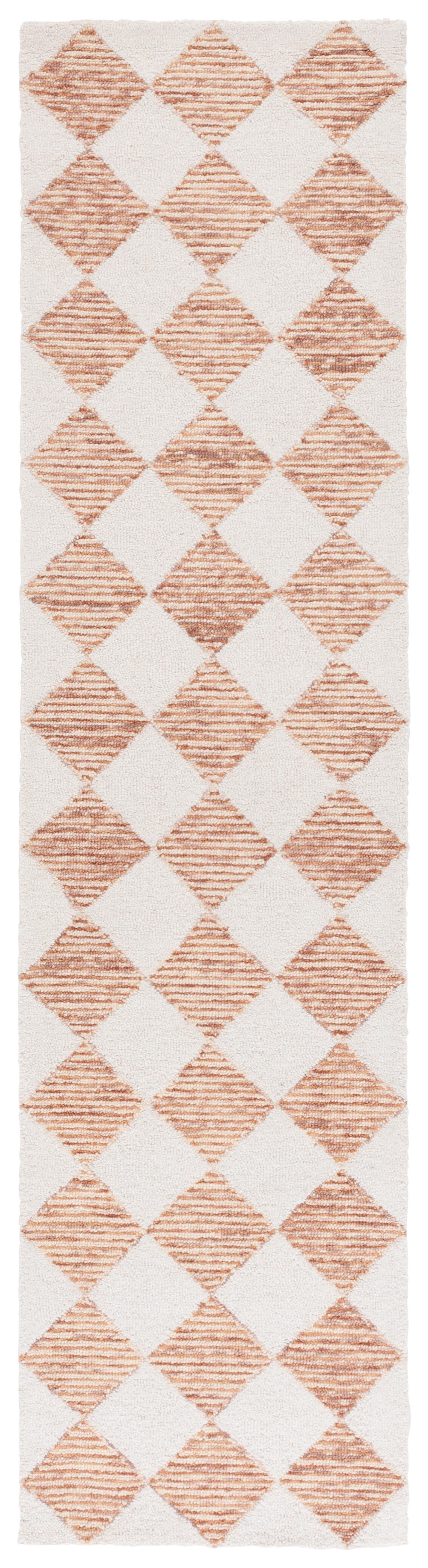 Safavieh Ebony 2' 3" x 9' Runner Rug, Rust/Ivory, large