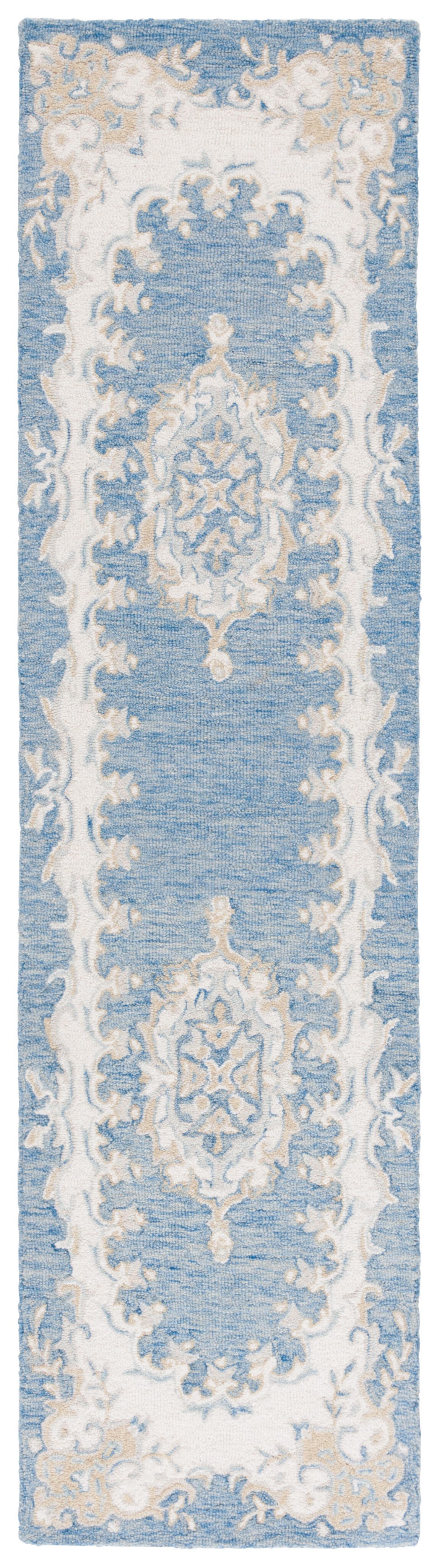 Safavieh Ebony 2' 3" x 9' Runner Rug, Blue/Ivory, large