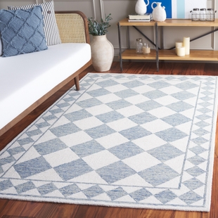 Safavieh Ebony 4' x 6' Area Rug, Blue/Ivory, rollover