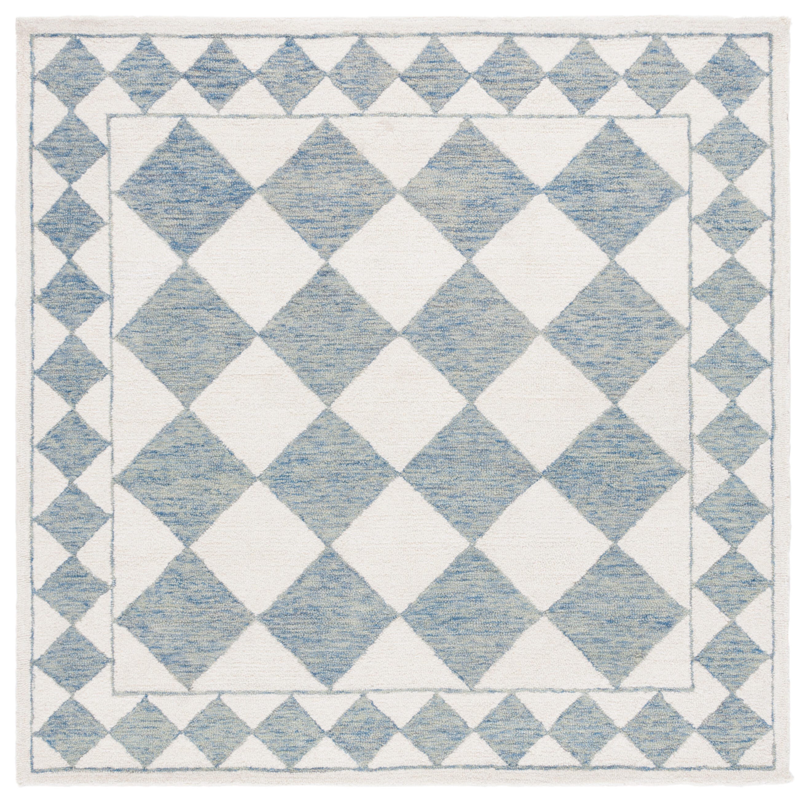 Safavieh Ebony 6' x 6' Square Area Rug, Blue/Ivory, large