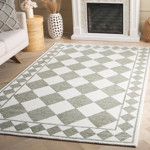 Safavieh Ebony 4' x 6' Area Rug, Sage/Ivory, rollover