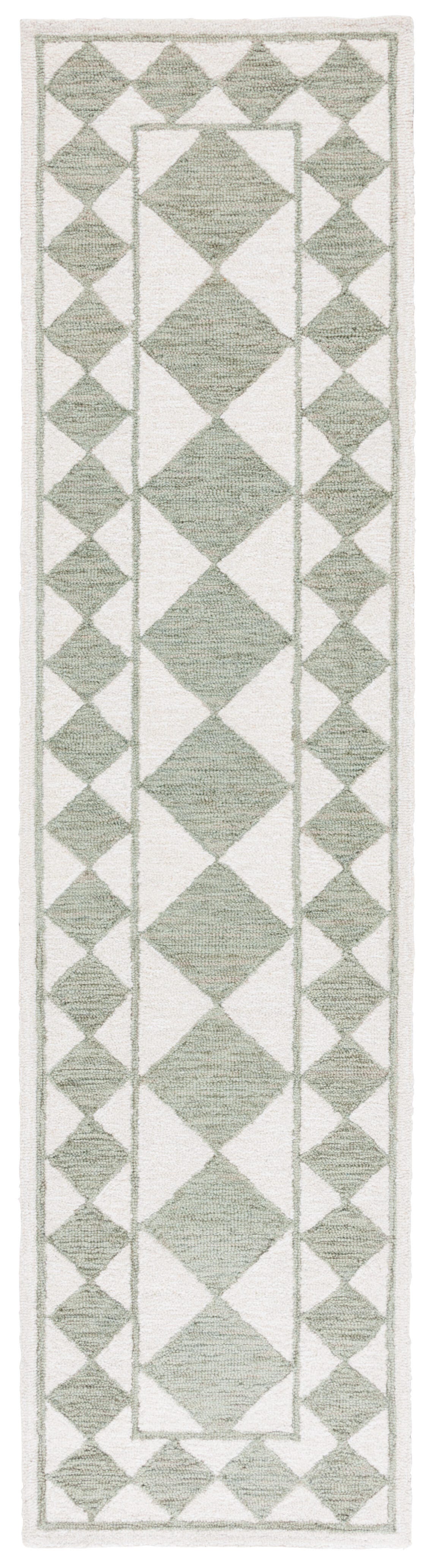 Safavieh Ebony 2' 3" x 9' Runner Rug, Sage/Ivory, large