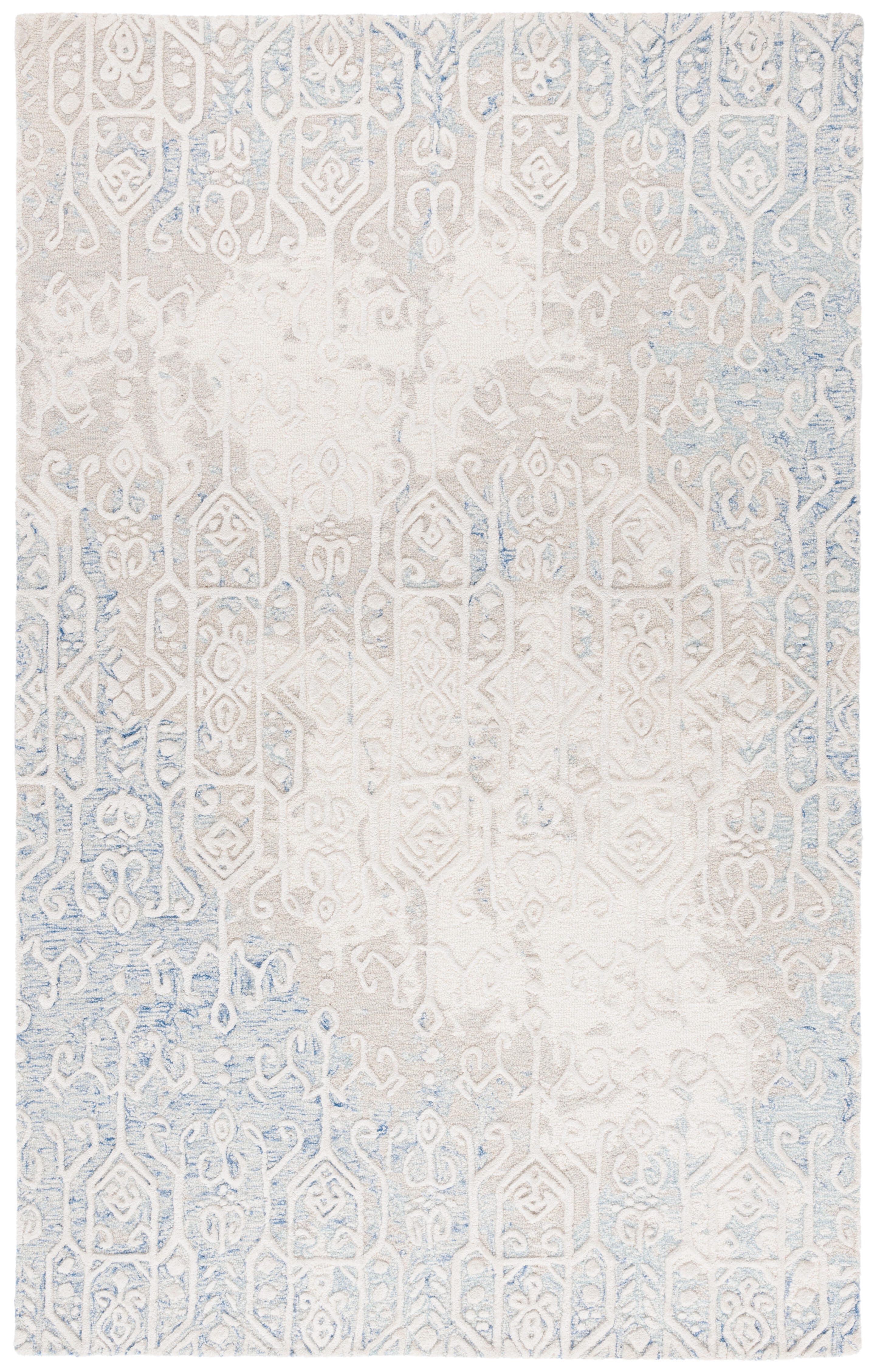 Safavieh Ebony 4' x 6' Area Rug, Blue/Ivory, large
