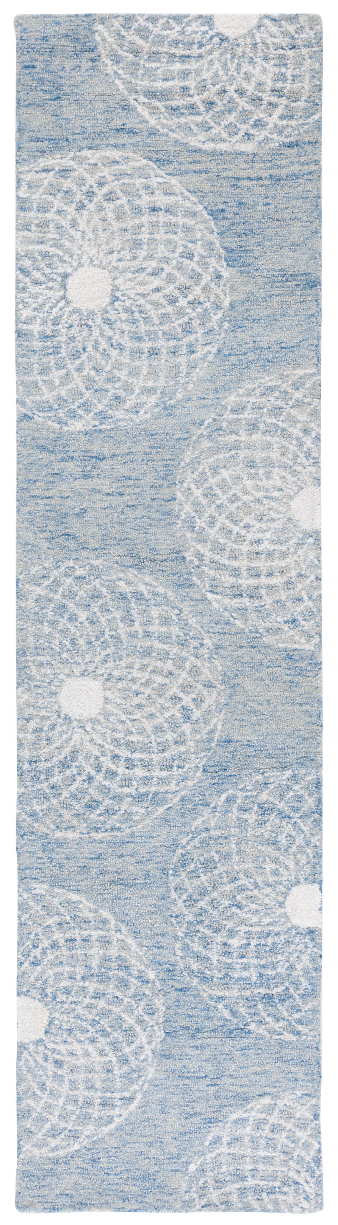 Safavieh Ebony 2' 3" x 9' Runner Rug, Blue/Ivory, large