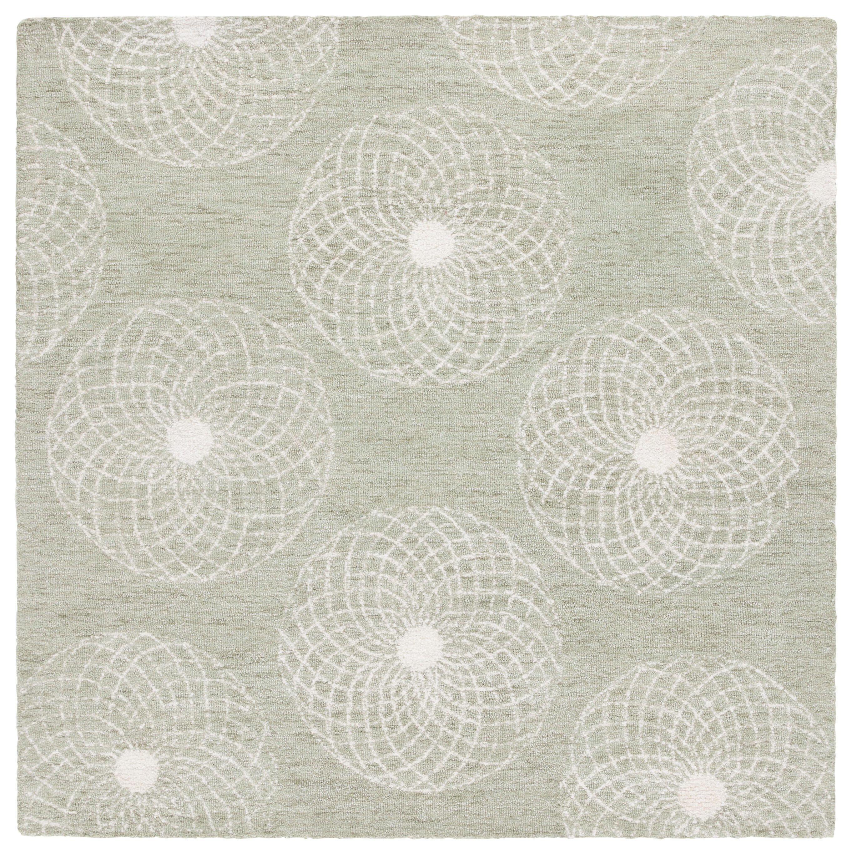 Safavieh Ebony 6' x 6' Square Area Rug, Sage/Ivory, large