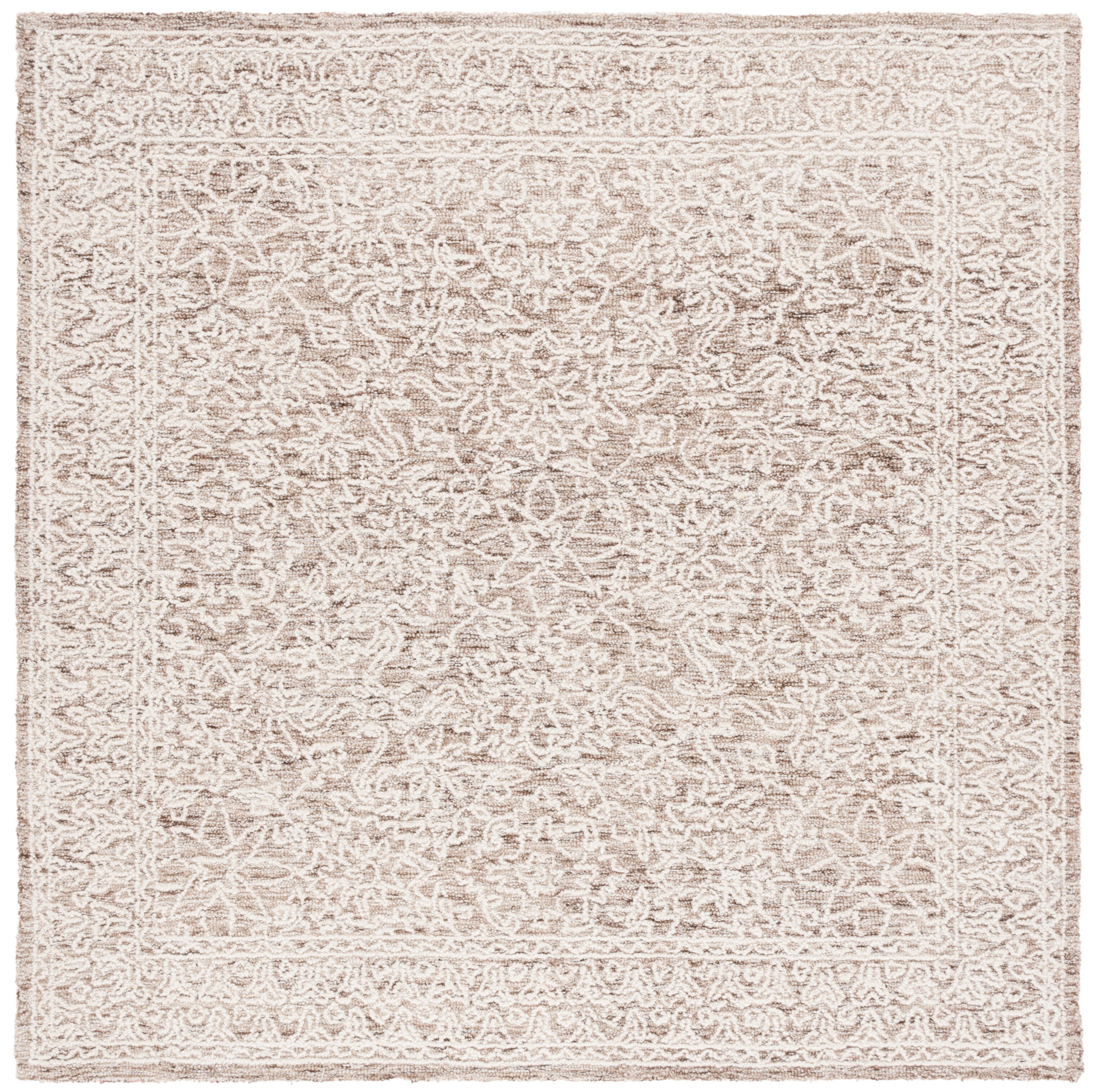 Safavieh Ebony 6' x 6' Square Area Rug, Brown/Ivory, large