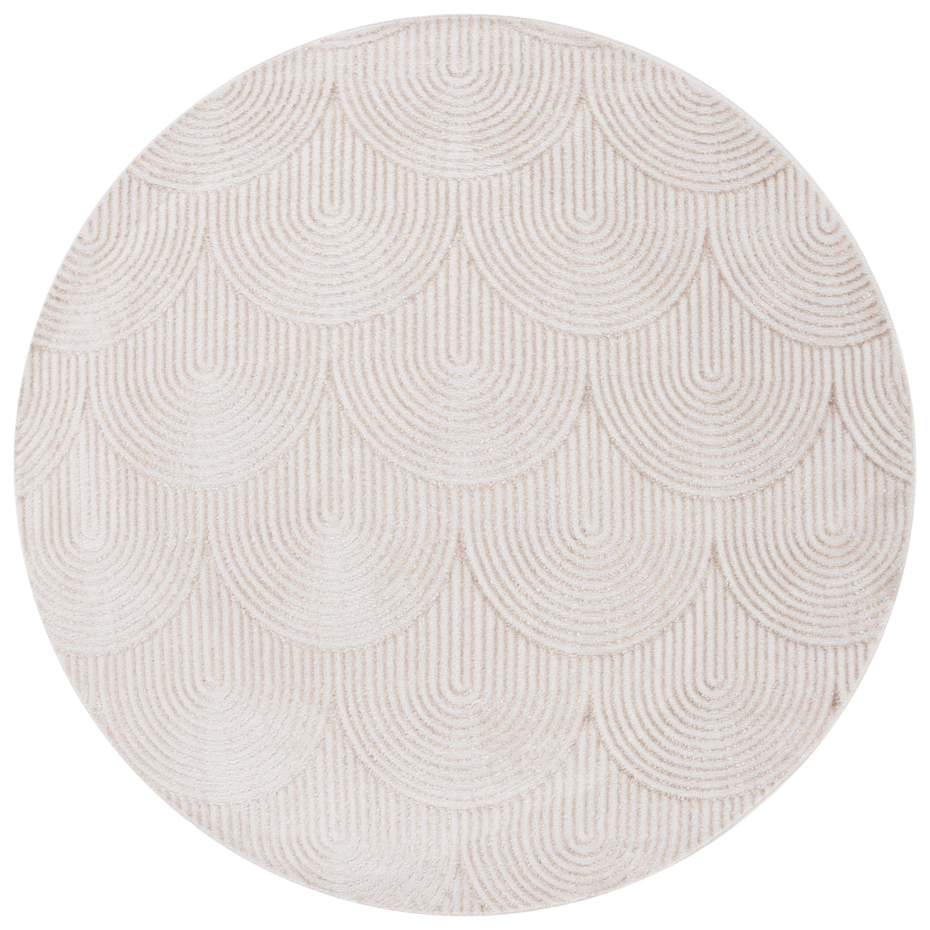 Safavieh Maya 6' 7" x 6' 7" Round Area Rug, Ivory/Beige, large
