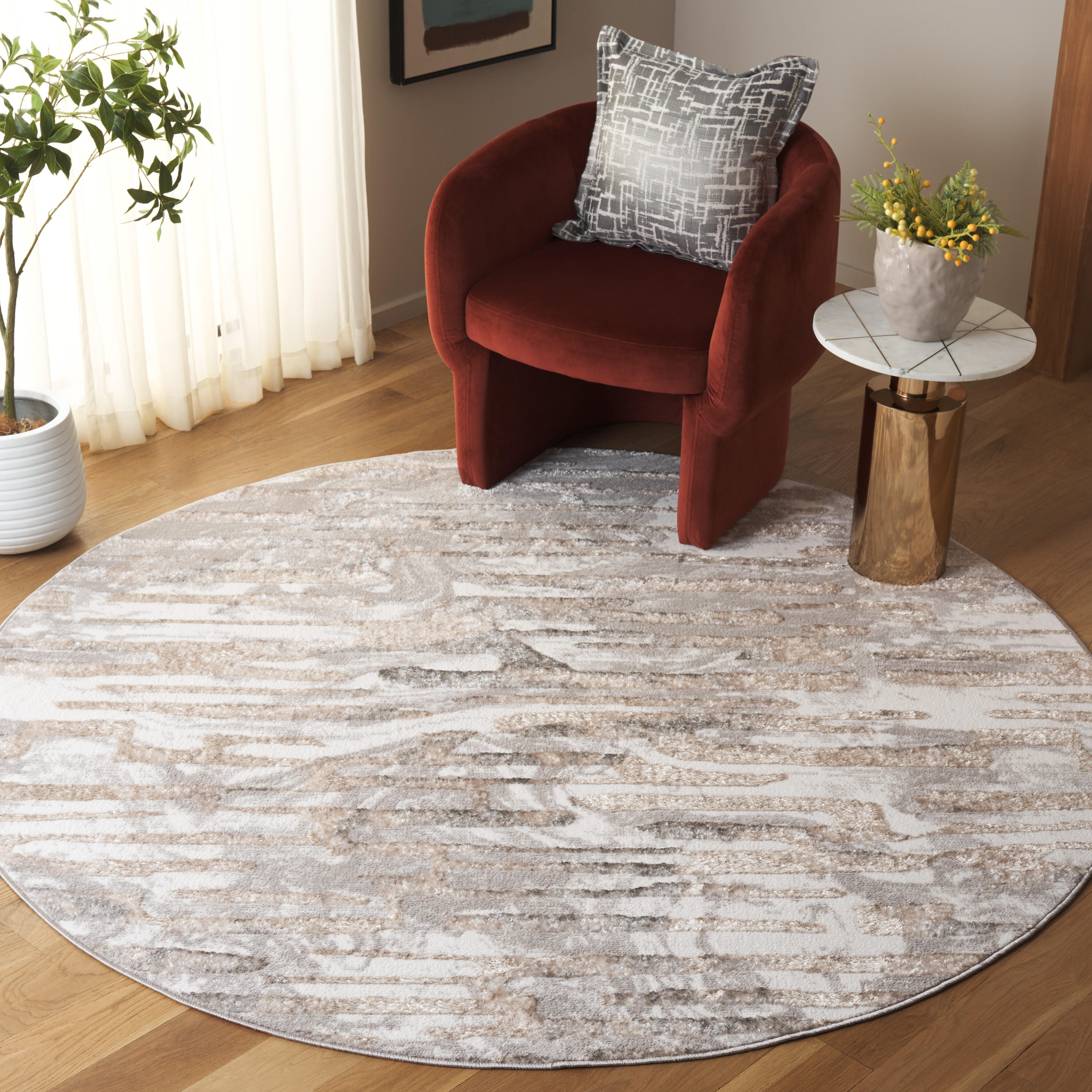 Safavieh Maya 6' x 9' Area Rug, Ivory/Gray Beige, rollover