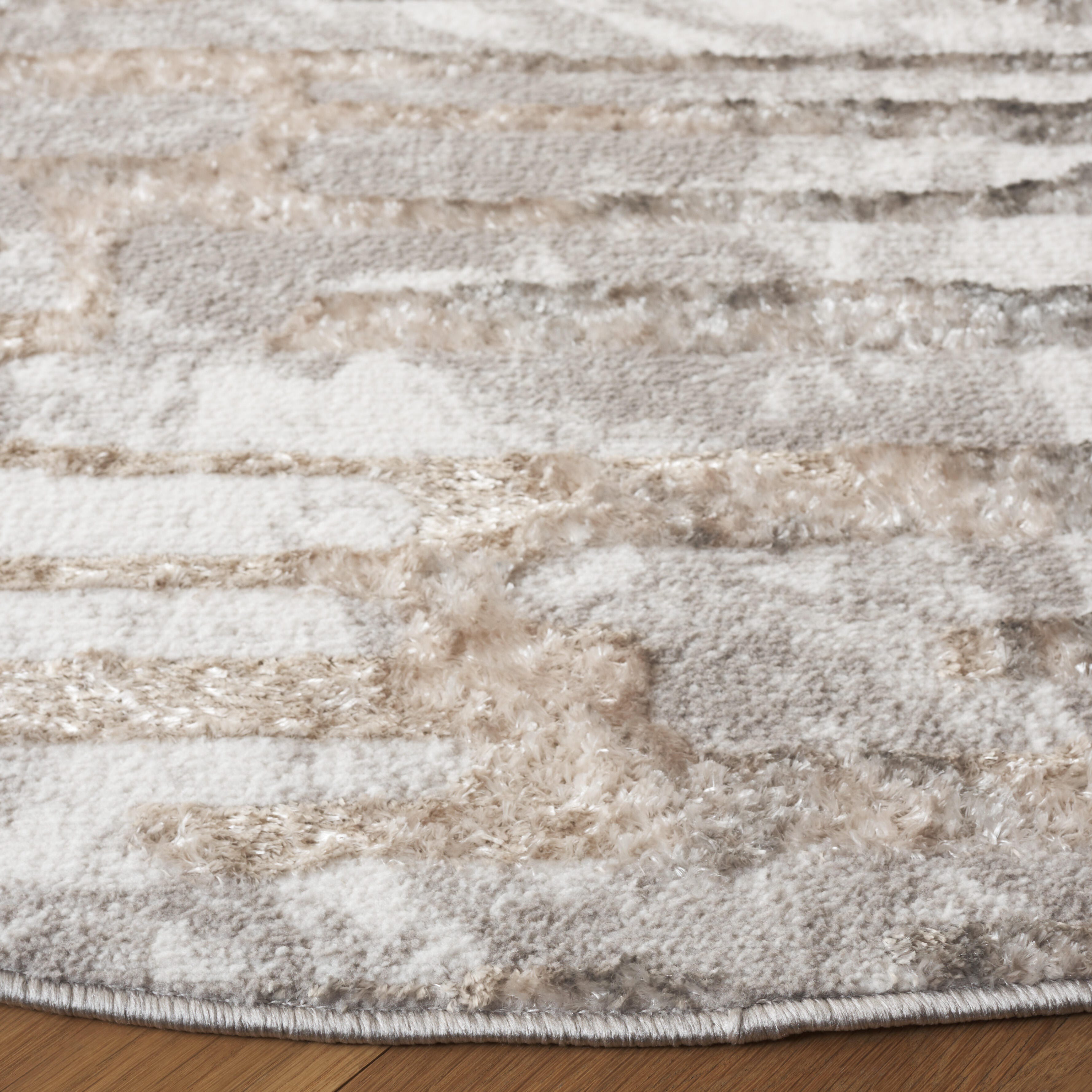 Safavieh Maya 6' 7" x 6' 7" Square Area Rug, Ivory/Gray Beige, large