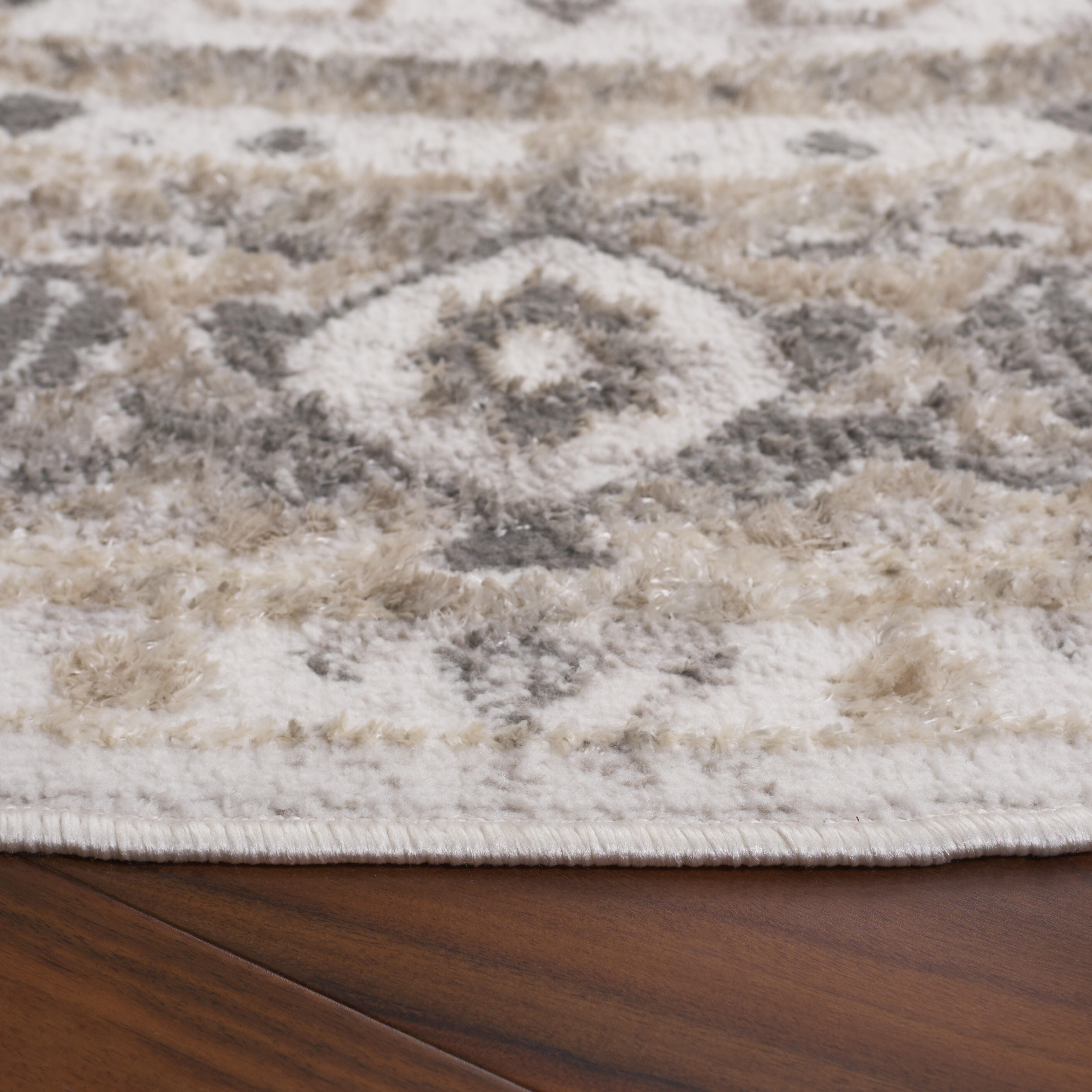 Safavieh Maya 6' 7" x 6' 7" Round Area Rug, Ivory/Gray Beige, large