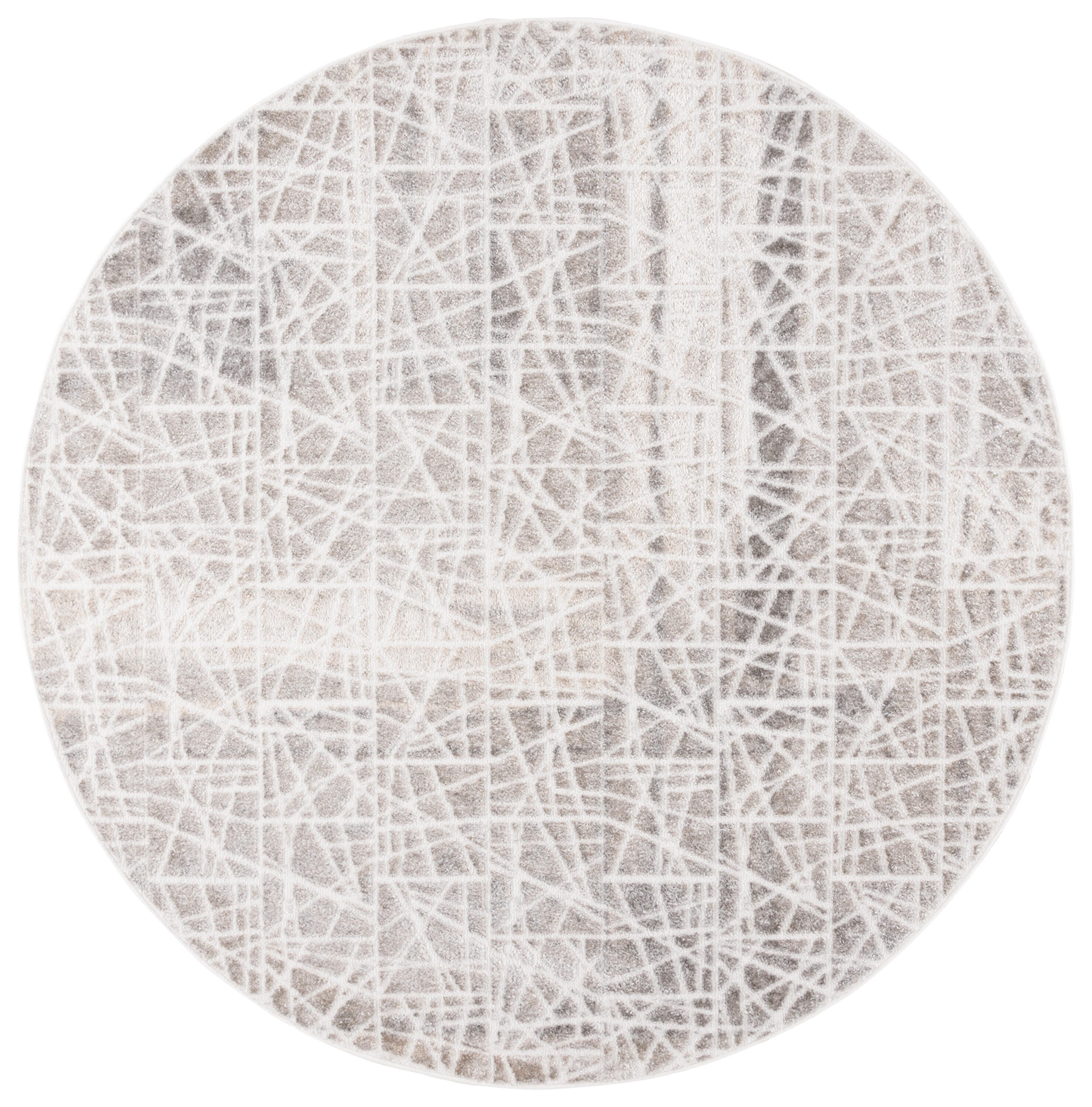 Safavieh Maya 6' 7" x 6' 7" Round Area Rug, Taupe/Gray, large